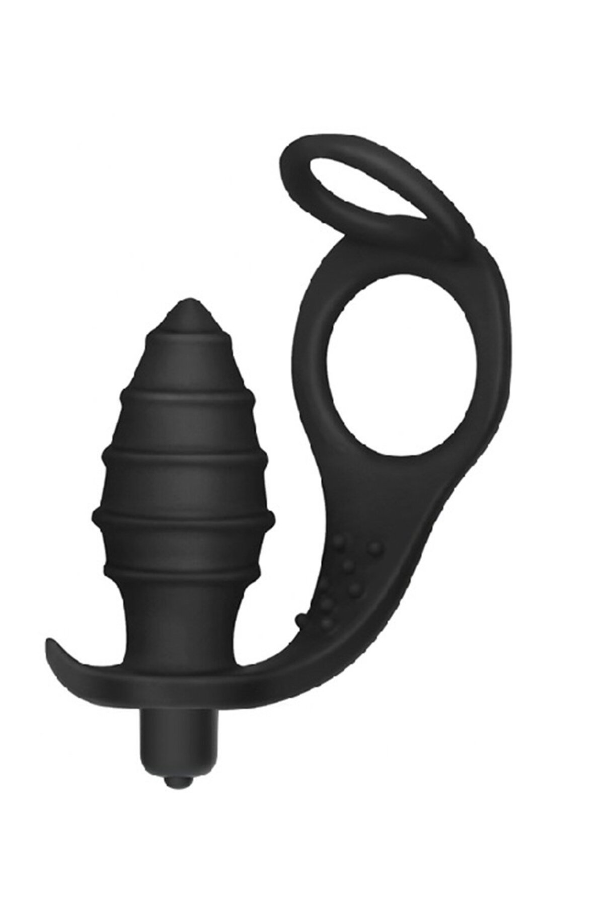 Penis Halkalı Uyarıcılı Penetrasyon Masajı Anal Plug Vibratör 2