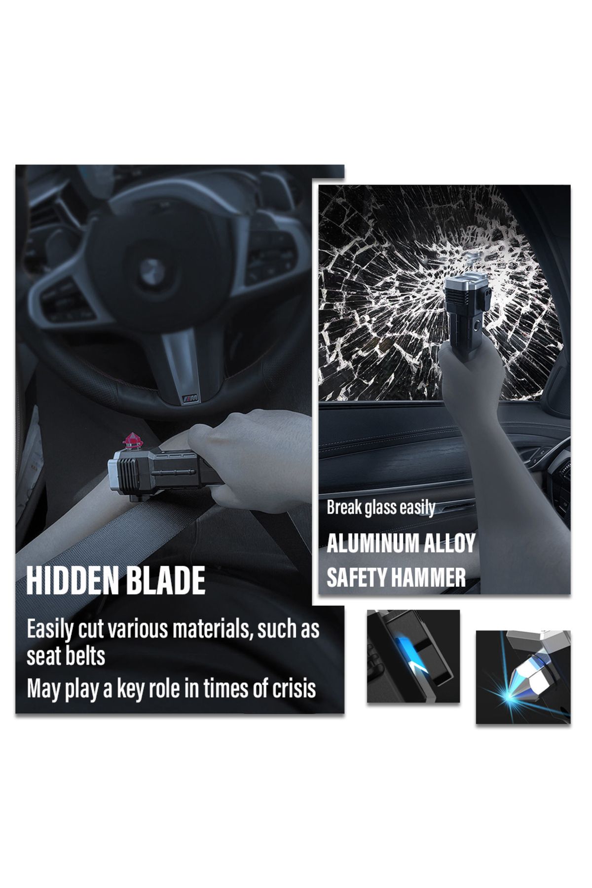 Choice-Super Bright LED Flashlight with Safety Hammer and Strong Magnets Side Light Torch Light Portable... 6