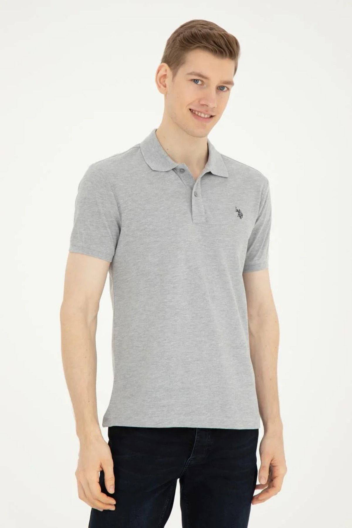 U.S. Polo Assn.-Ανδρικό T-Shirt Grey Melange Basic1792406 LAPATYA 3