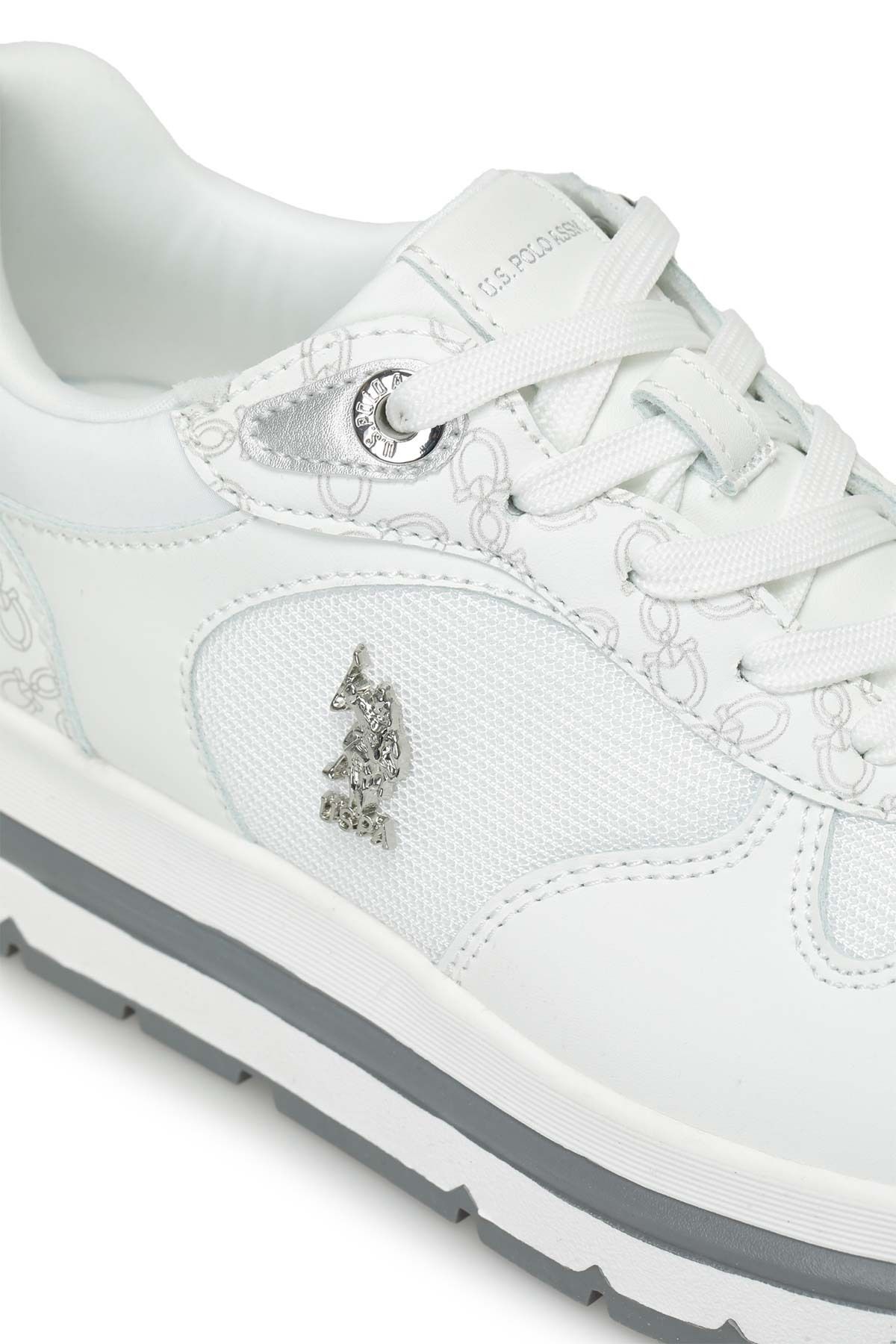 اسنیکر سفید زنانه کفش ورزشی 4FX اورجینال U.S. Polo Assn.