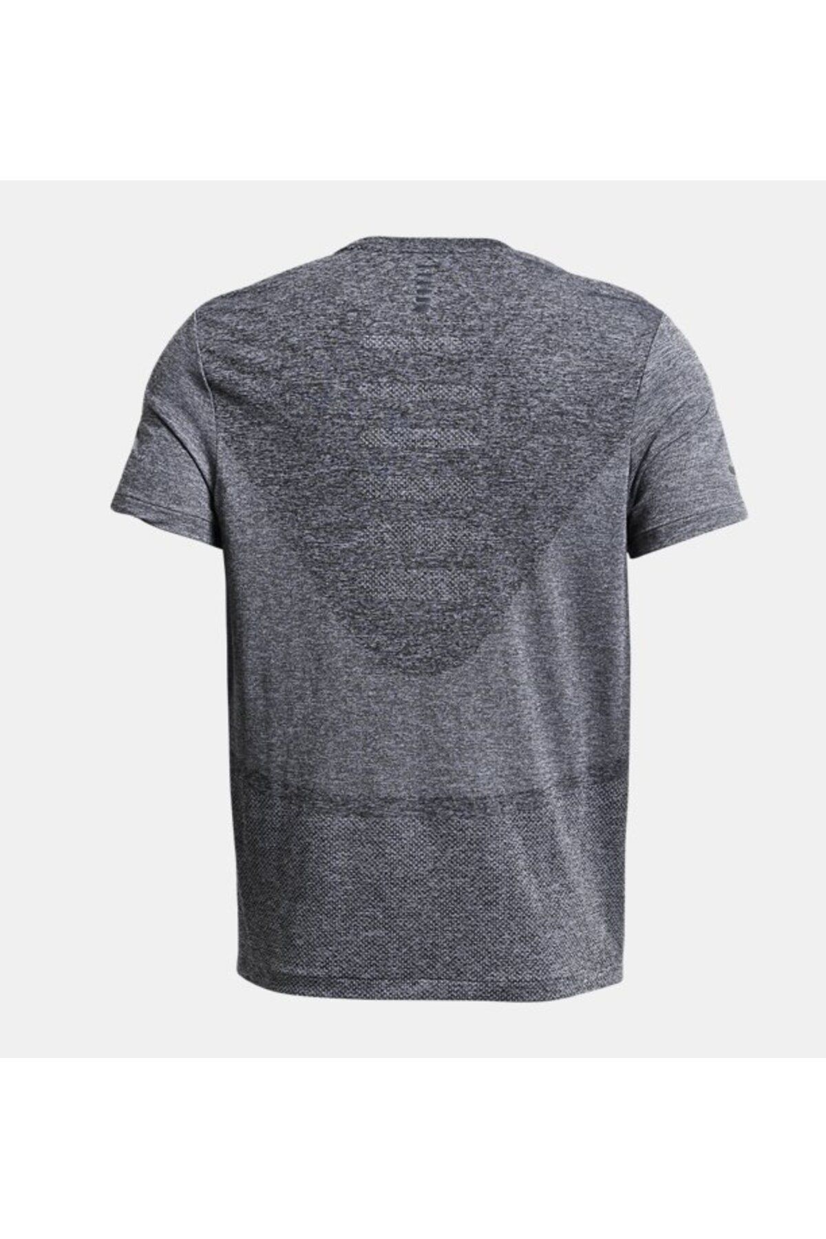 تی شرت ورزشی خاکستری مردانه آستین کوتاه و یکپارچه 539 Under Armour