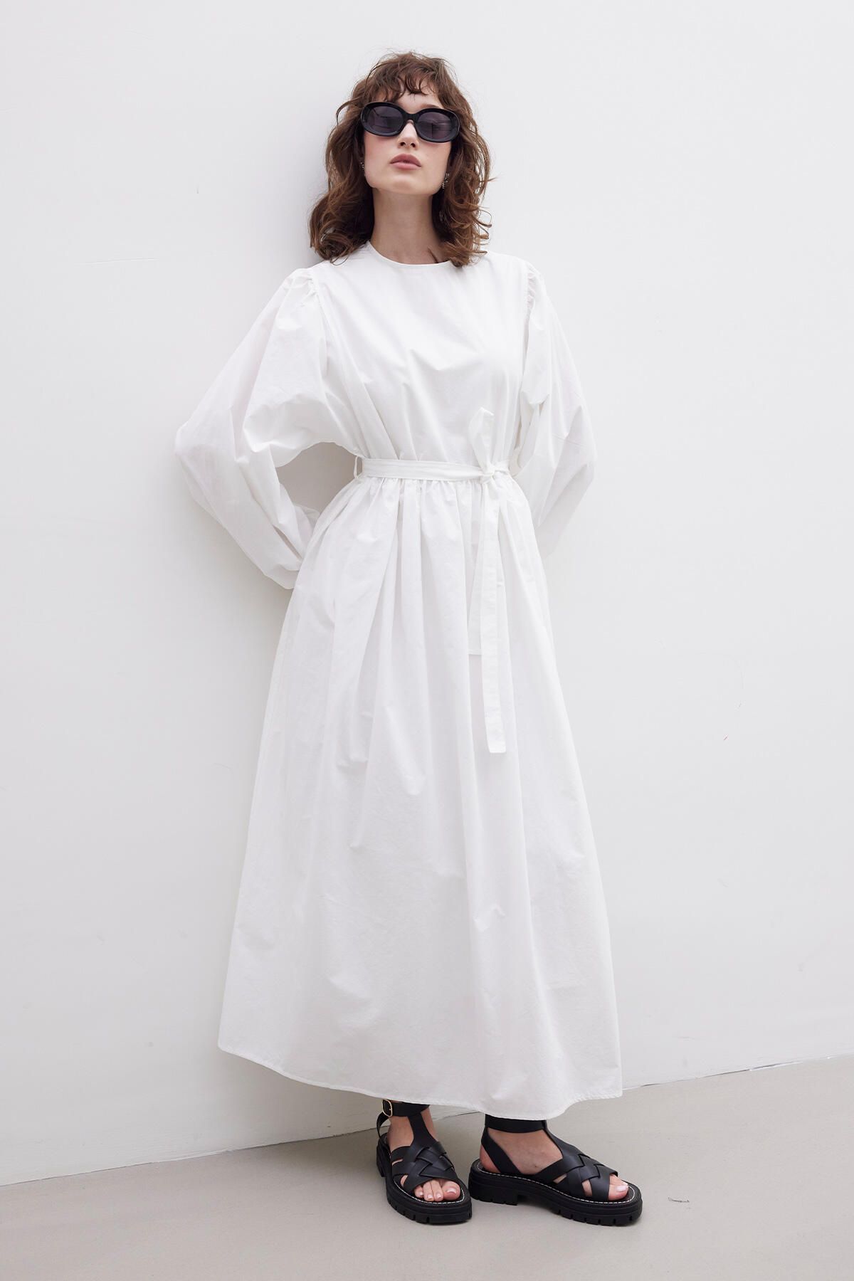 Manuka-Rochie Poplin Premium Ecru - Adunat 5