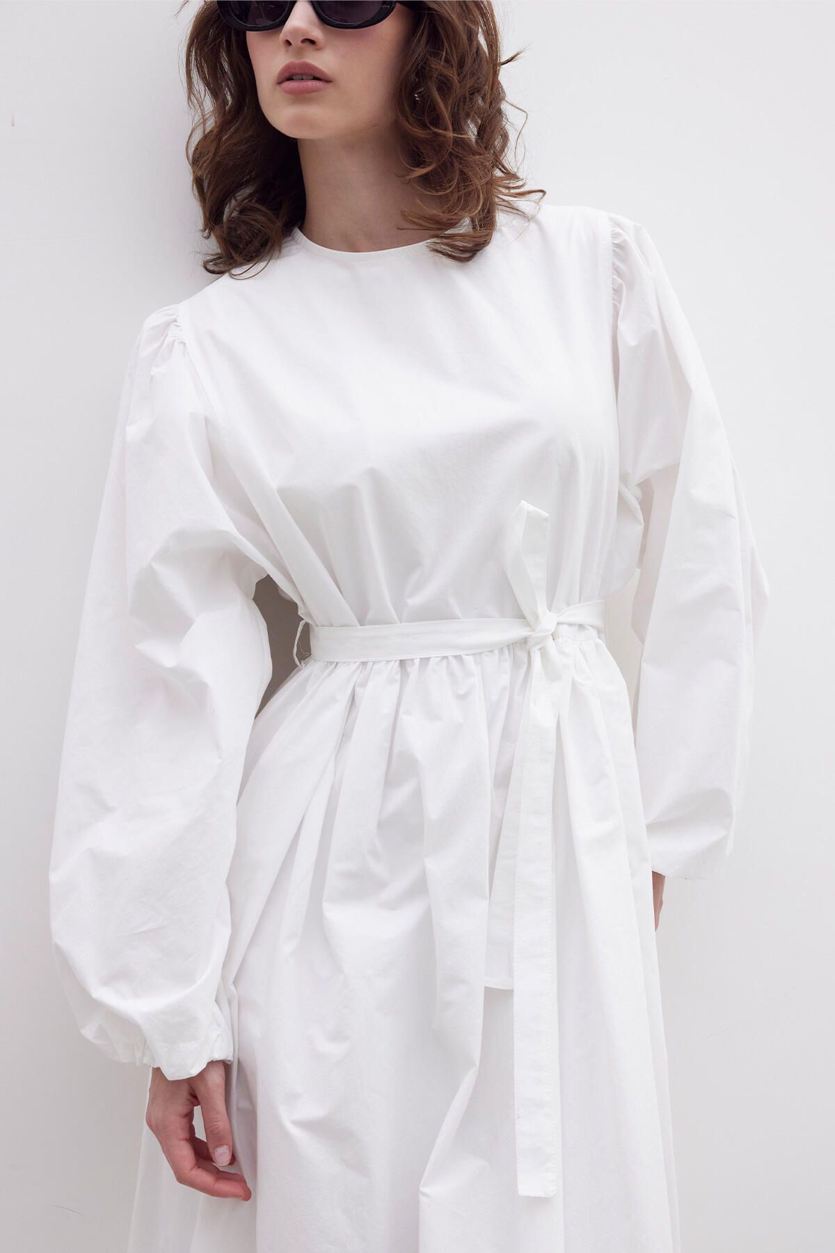 Manuka-Rochie Poplin Premium Ecru - Adunat 2