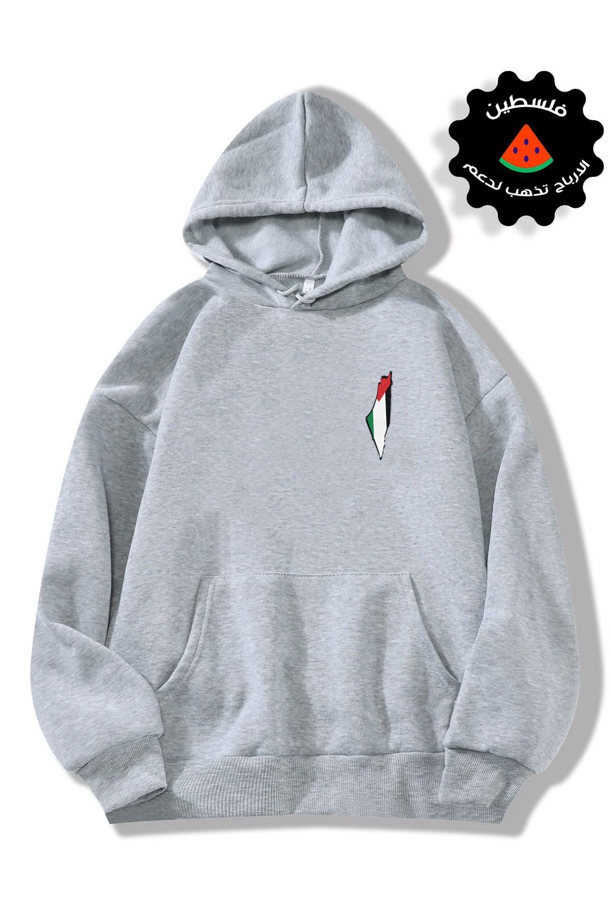 LAND MODA 1TREND Unisex Filistin Baskılı Oversize T-shirt sweatshirt koleksiyon