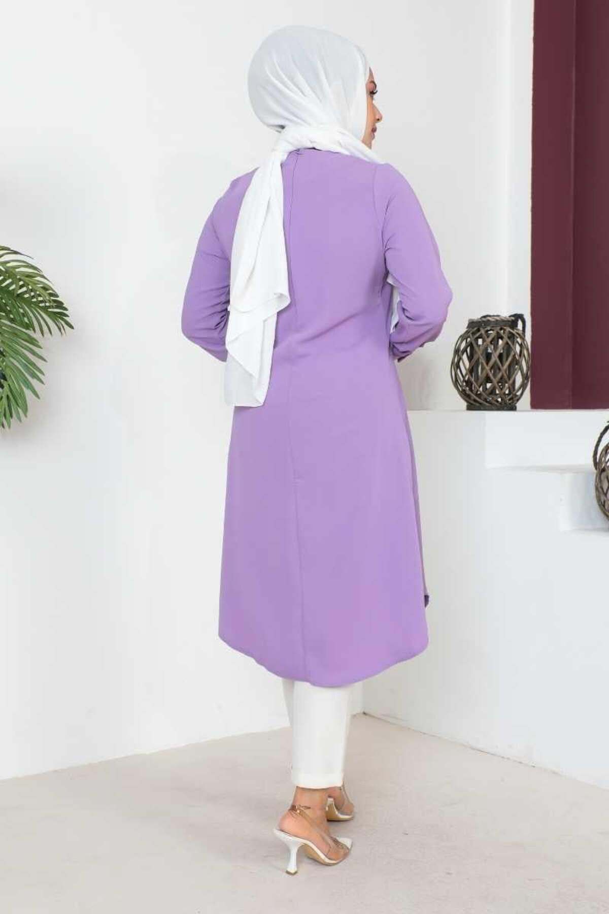 SGS-LILA Hijab Tunic - Button Detailed 5