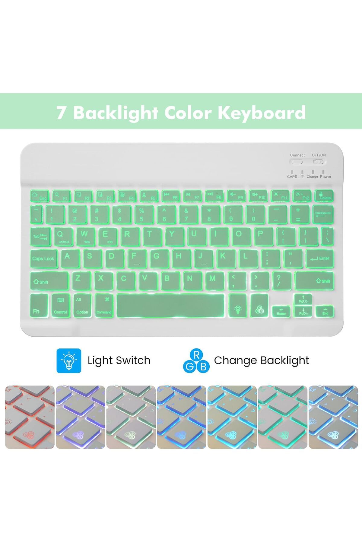 ESR-Apple iPad Air 11 2024 6thGeneration M2 Chip - RGB Illuminated Turkish Qwerty Keyboard Case 4