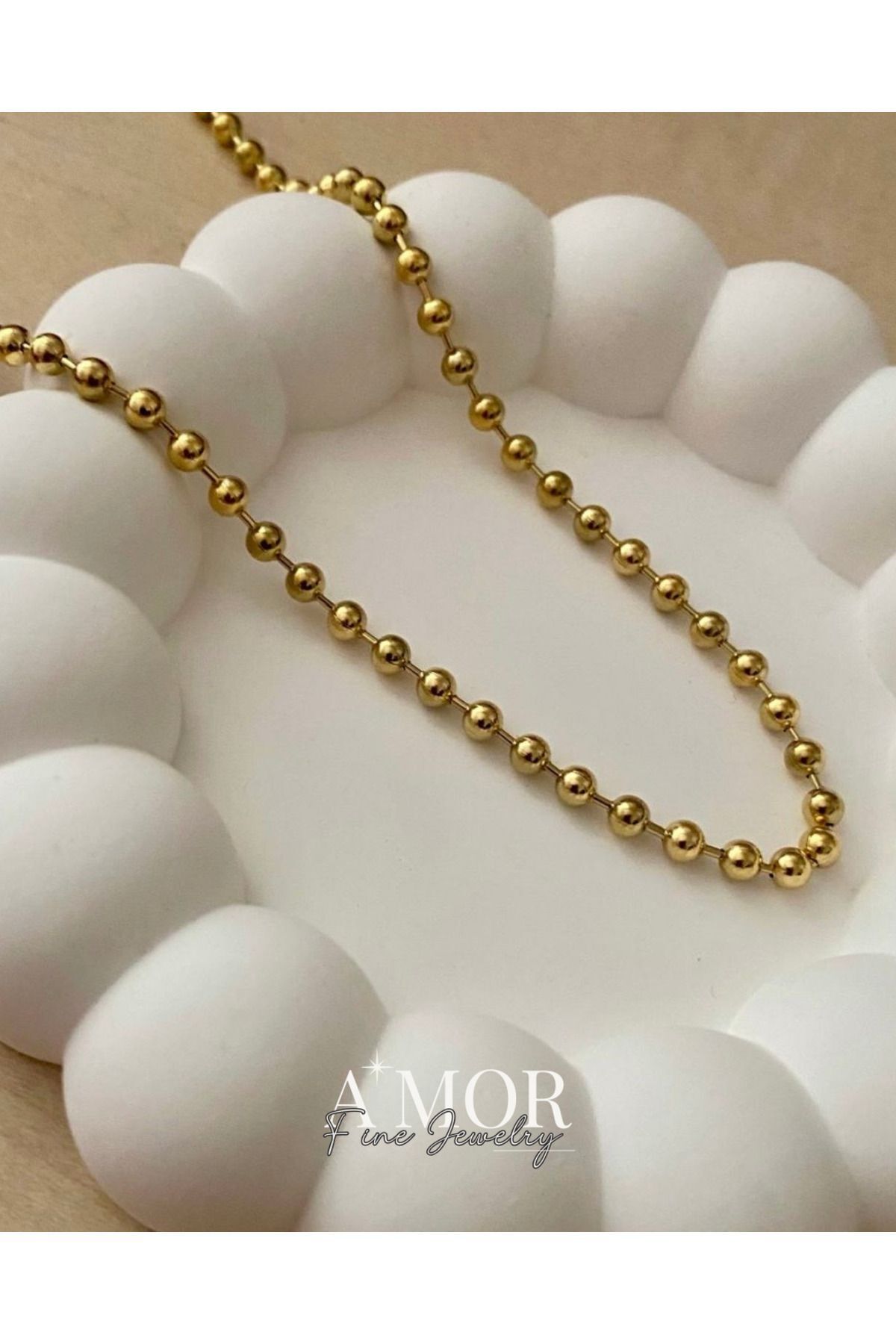 Amor Fine Jewelry 316l Steel Palla Necklace Trendyol