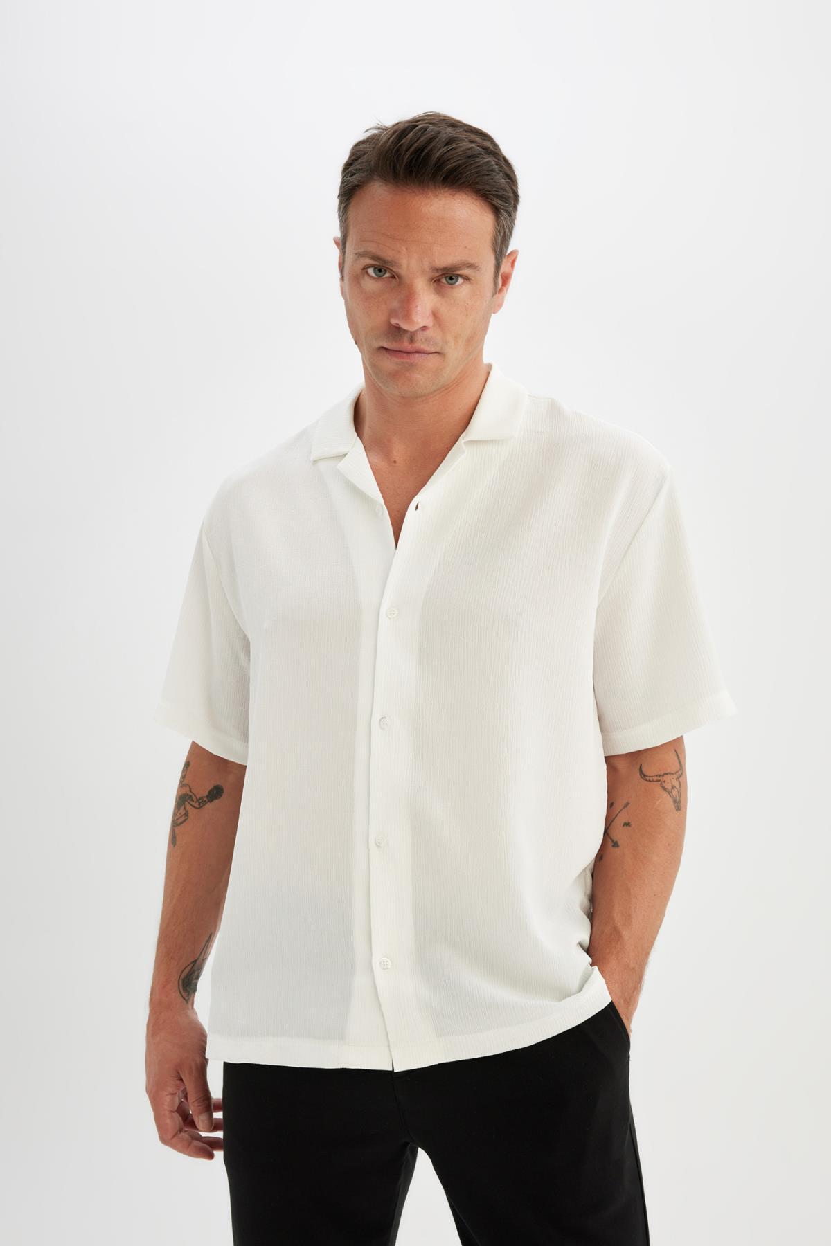 پیراهن مردانه دفاکتو | C7398AX24SM Defacto - Image 3