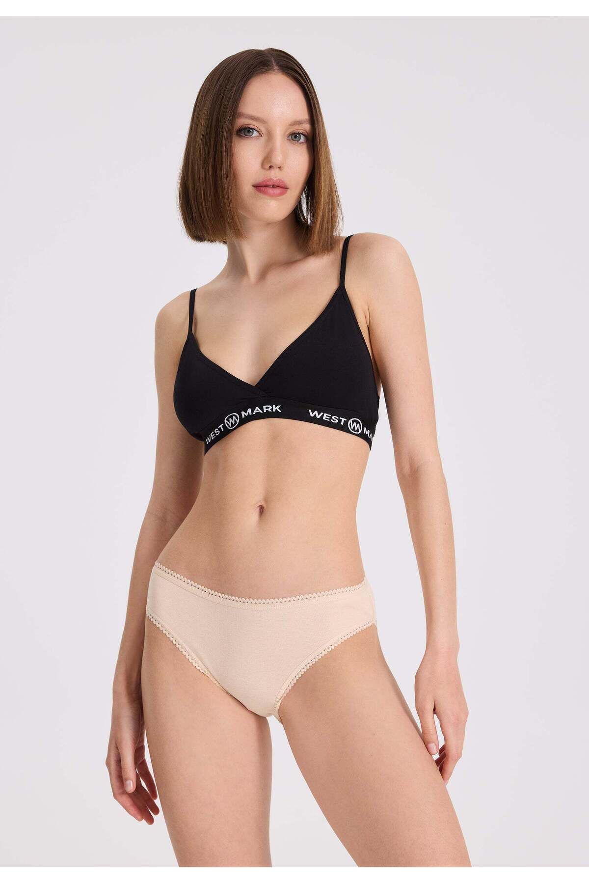 WESTMARK LONDON-Nude Color 5-Piece Cotton Mini Women's Slip - Ribbed EVA Rib Mini 3