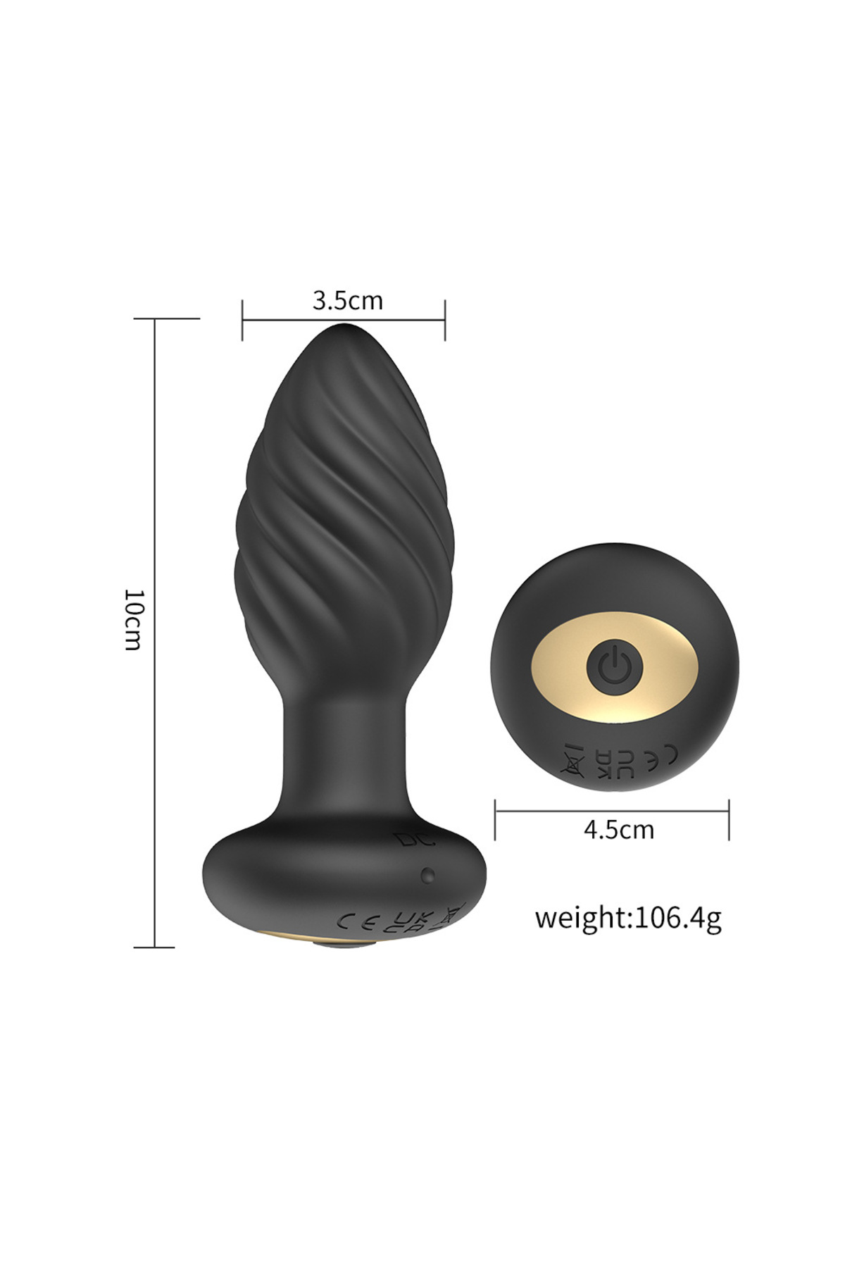 Erkekler ve kadınlar için uzaktan kumandalı vibratör, anal plug masaj yetişkin seks oyuncağı