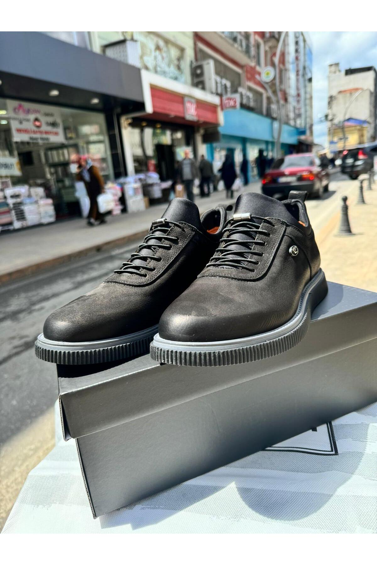 کفش اسنیکر پیر کاردین مردانه چرم اصل مشکی Classic Slip-On راسته      شیک/شبانه | Pierre Cardin TYC919727FFF220ED0 - تصویر 5