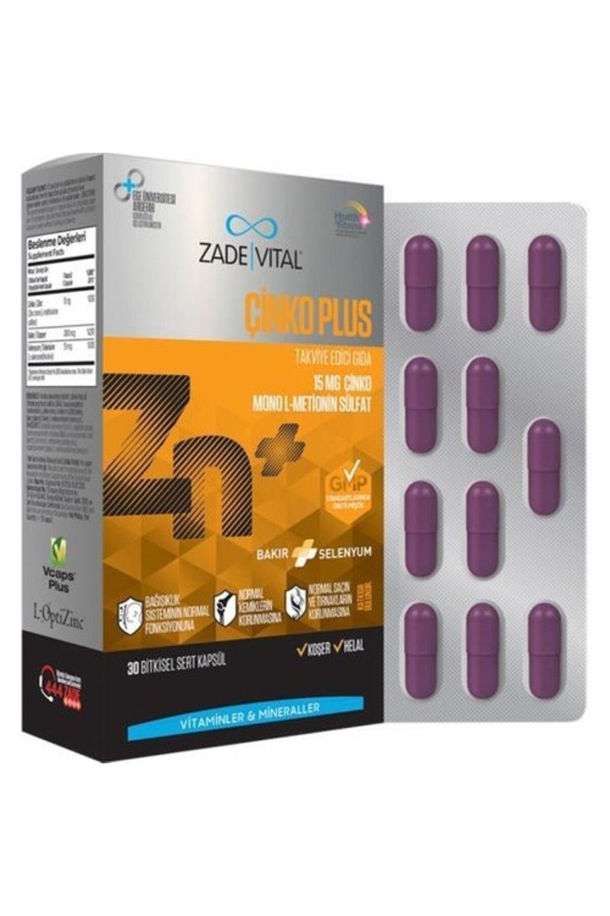 Zade Vital Цинк Плюс 30 капсул 15753