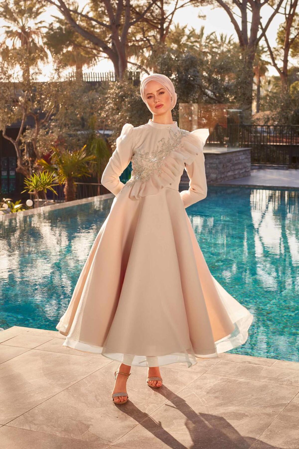 مانتو ابایا زنانه آلوینا | 23YABL0050373 Alvina - Image 2