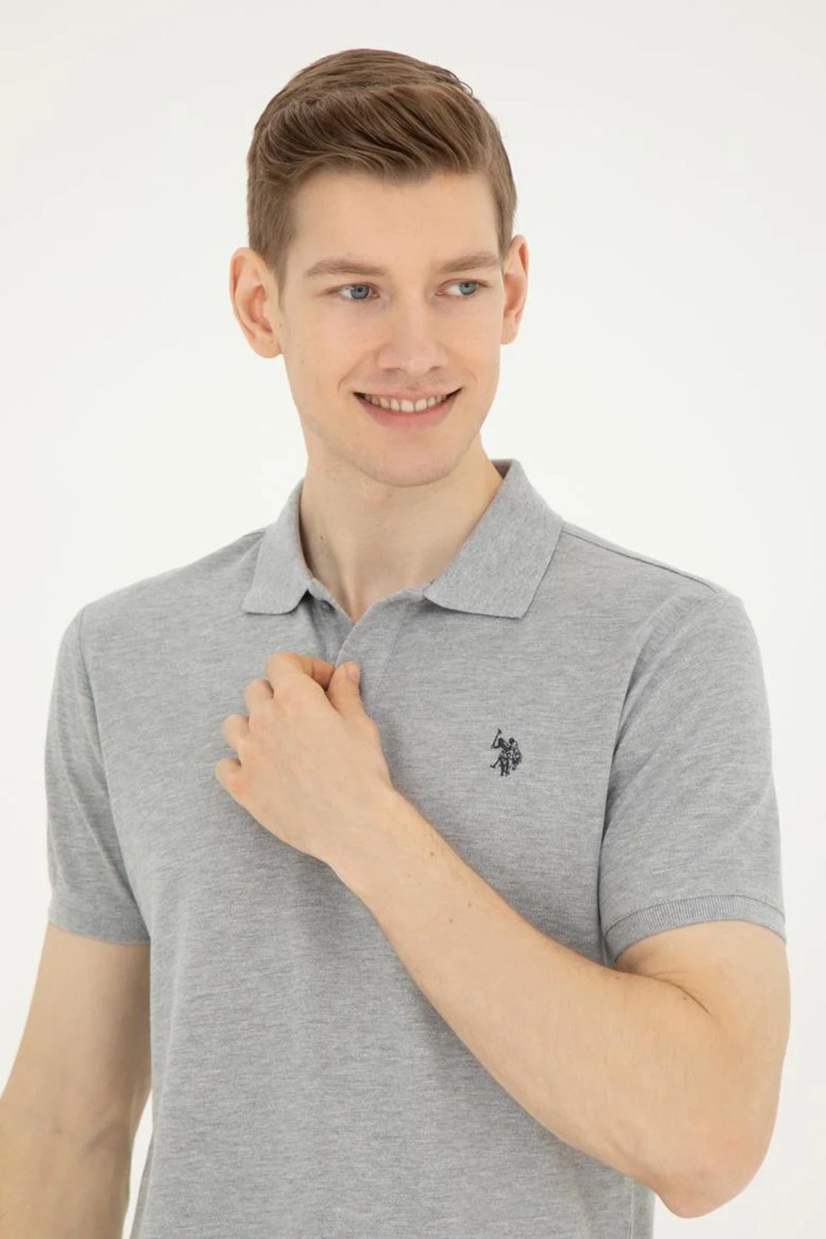 U.S. Polo Assn.-Ανδρικό T-Shirt Grey Melange Basic1792406 LAPATYA 2