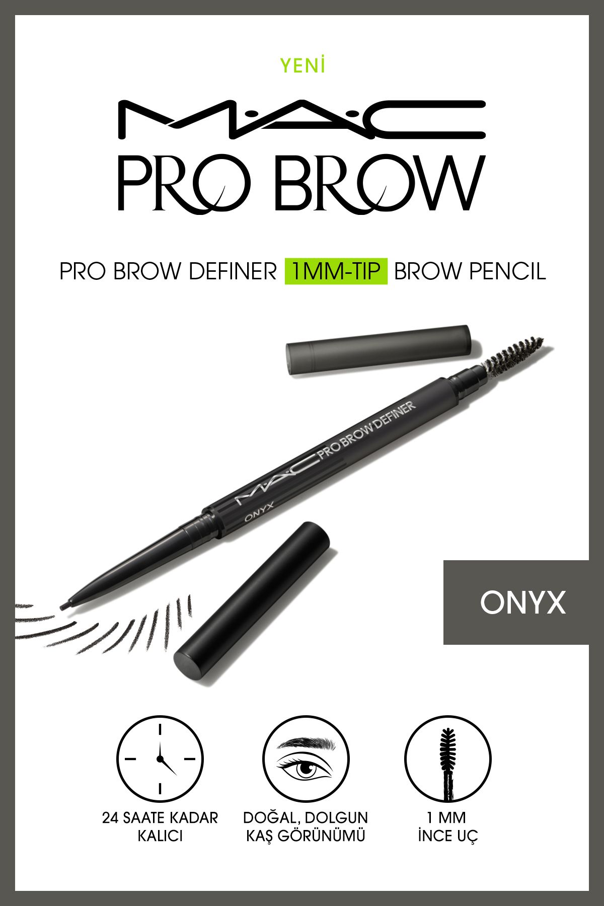 Mac M·A·C Pro Brow Definer Карандаш для бровей типа 1 мм -ONYX 123865