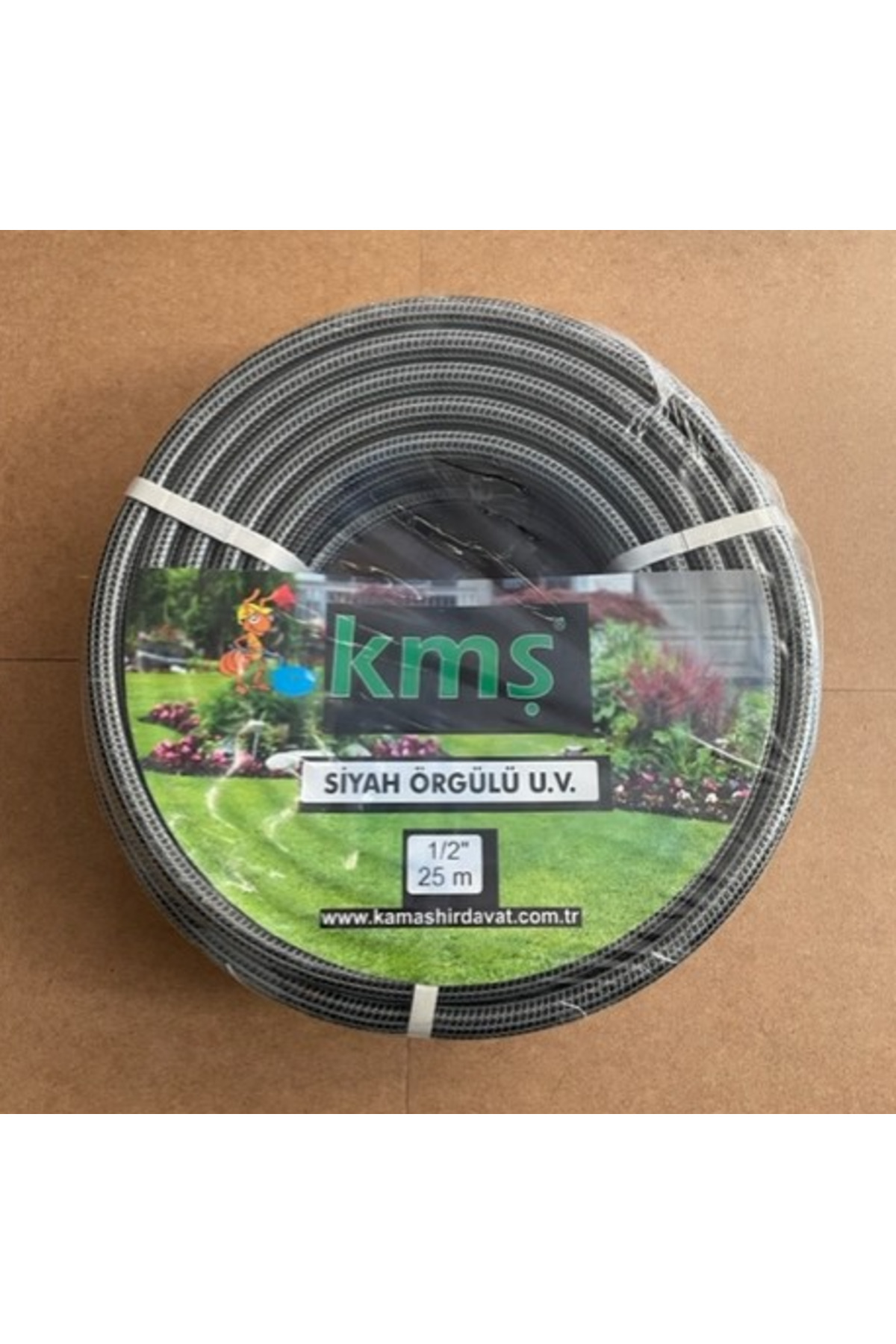 KMŞ ÖZEL UV DAYANIKLI 1/2 BAHÇE HORTUMU SİLİKONLU ÖRGÜLÜ HORTUM 25METRE