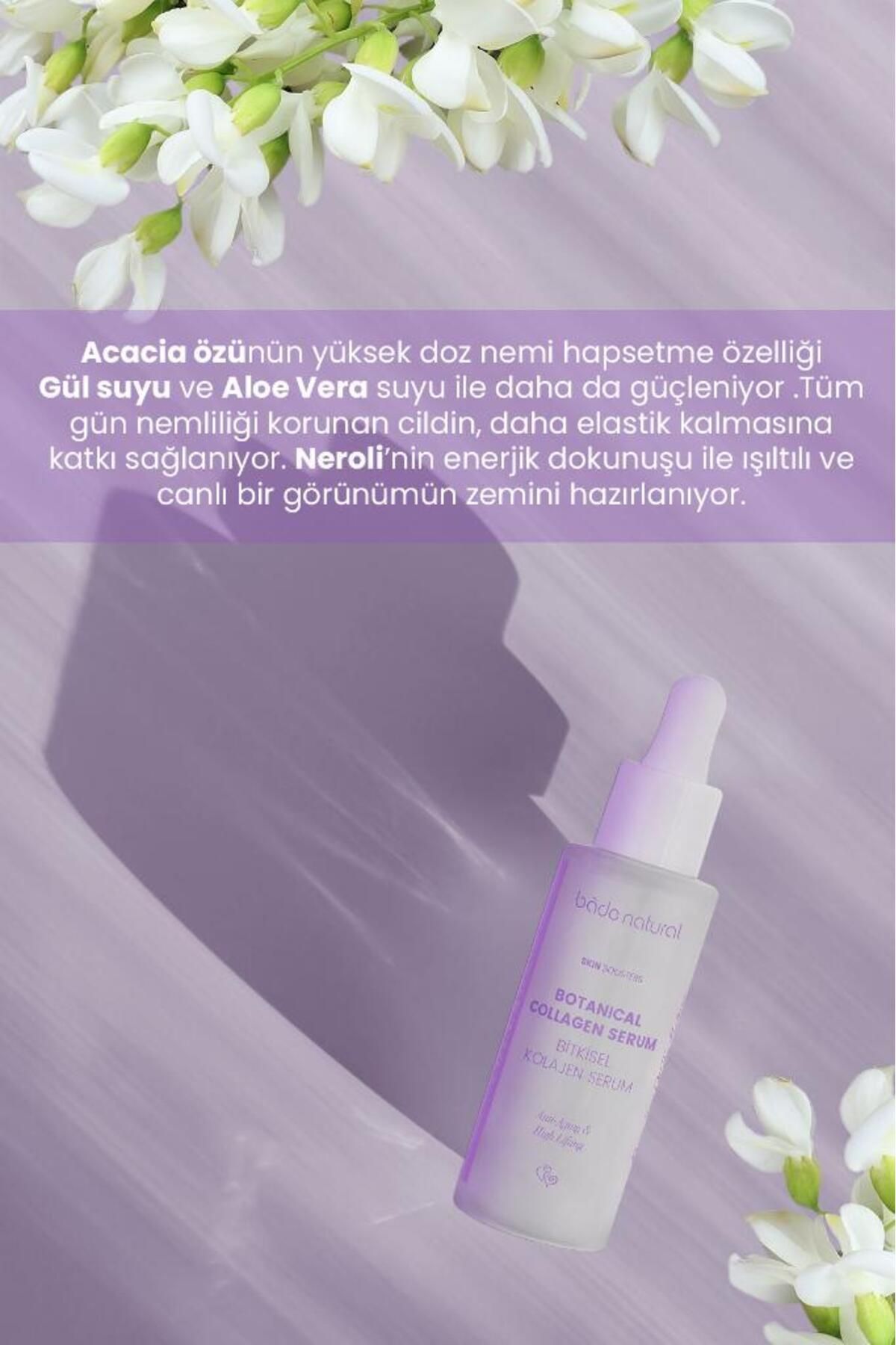 سرم پوست پیری صورت کلاژن گیاهی و 30 میل ضد باینک Bade Natural