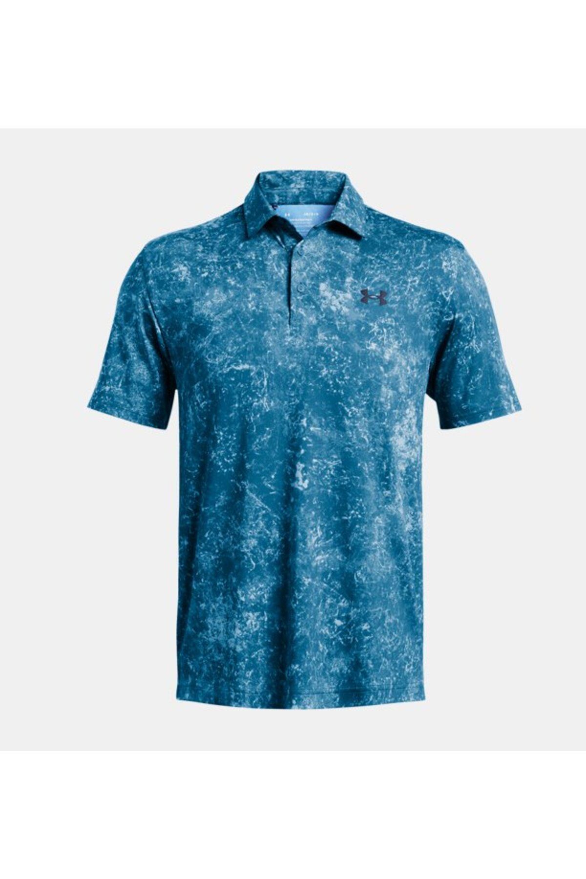 تی شرت ورزشی آبی مردانه UA 3.0 چاپی POLO 406 Under Armour
