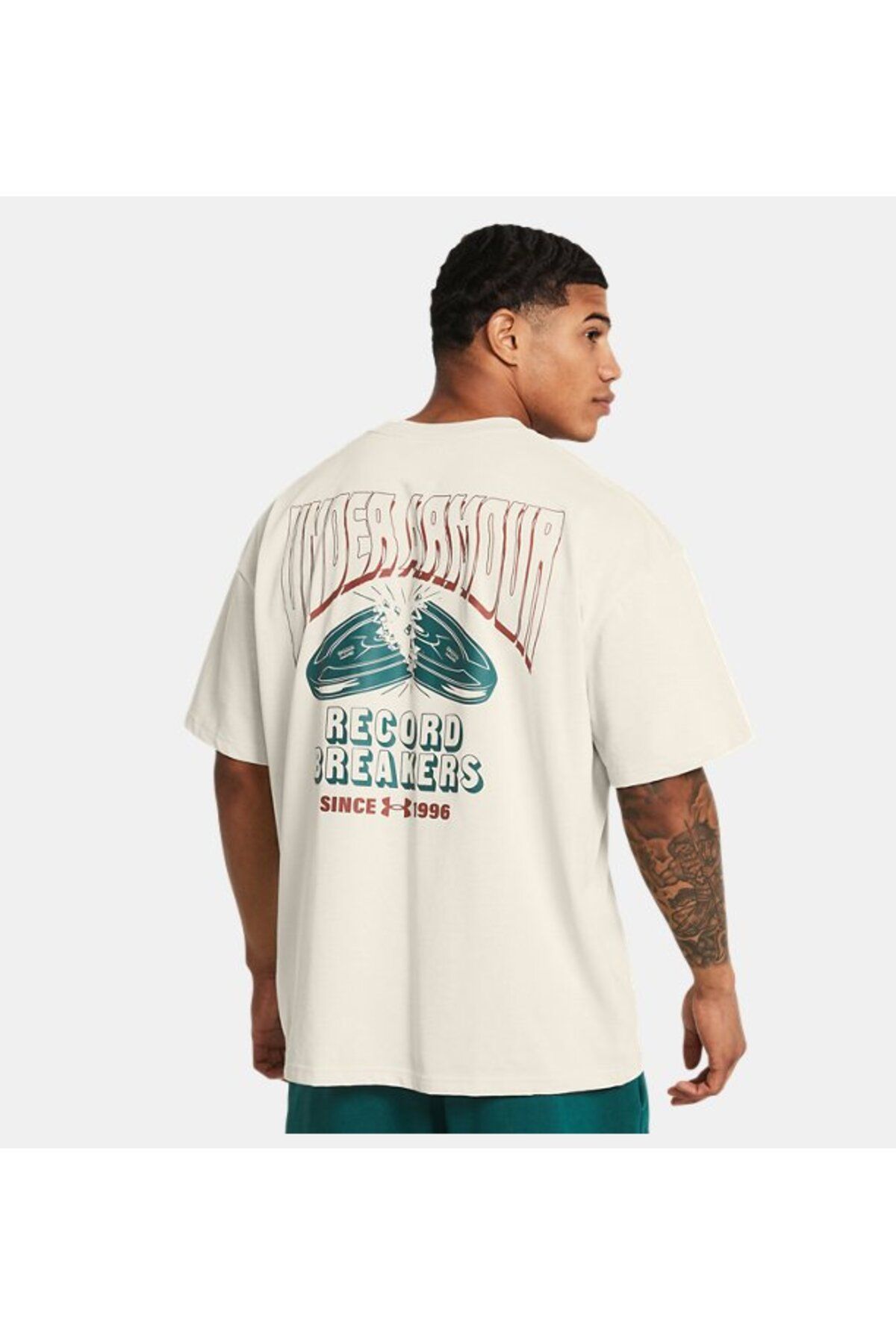 تی شرت ورزشی نود مردانه رکورد سنگین وزن در UA آستین کوتاه 1382857 273 Under Armour