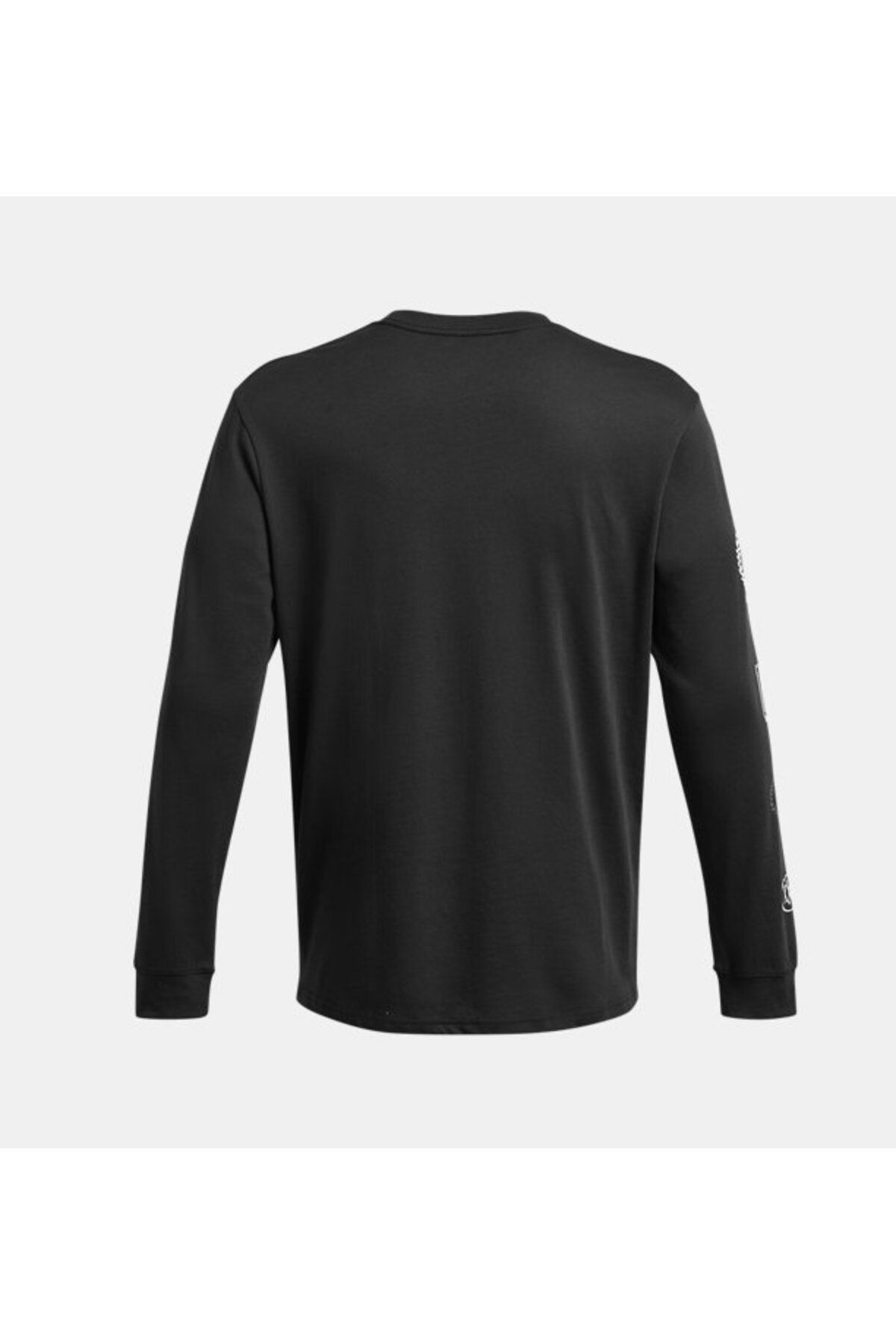 تی شرت ورزشی مشکی مردانه آستین بلند تاریخ سیاه و سفید 1382891 001 Under Armour