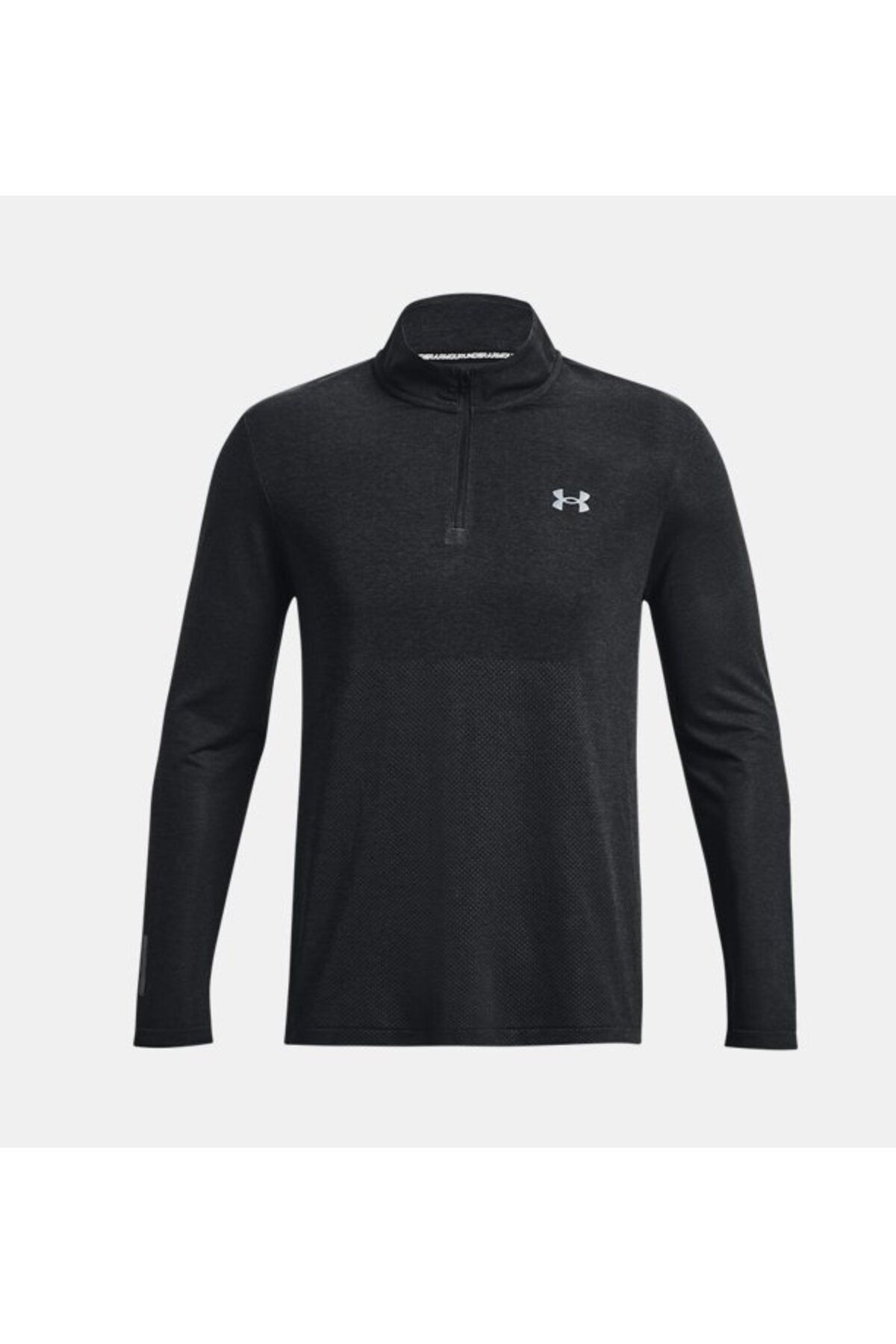 تی شرت ورزشی مشکی مردانه قدم بدون درز ¼ زیپ 001 Under Armour