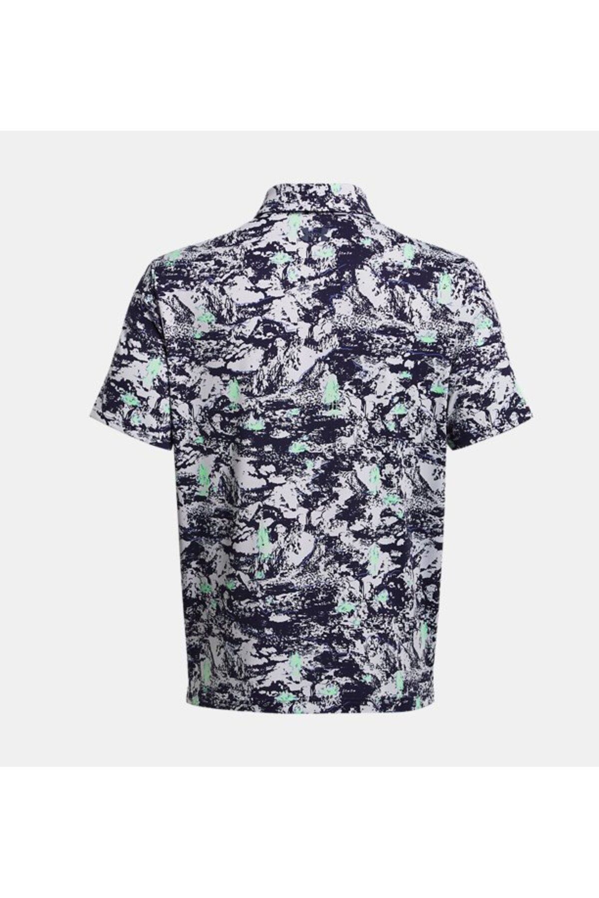 تی شرت ورزشی آبی مردانه UA در 3.0 چاپی POLO 014 Under Armour