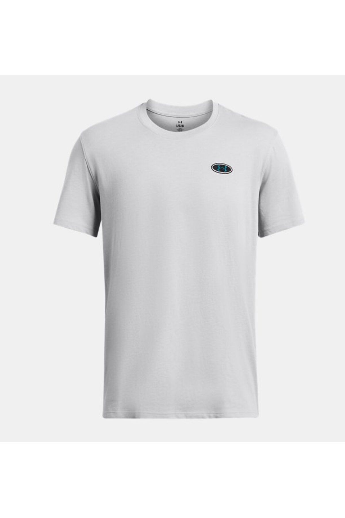 تی شرت ورزشی خاکستری مردانه پچ سینه در سمت چپ و UA آستین کوتاه 011 Under Armour