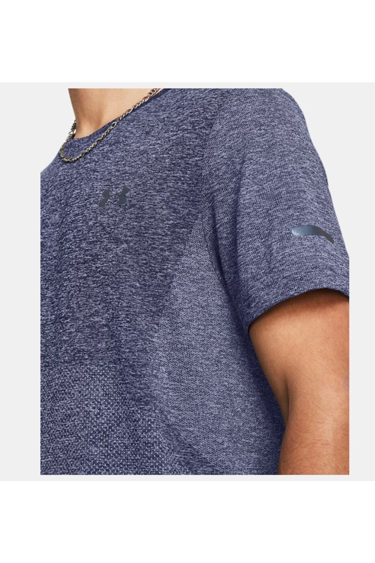 تی شرت ورزشی خاکستری مردانه آستین کوتاه و یکپارچه 539 Under Armour
