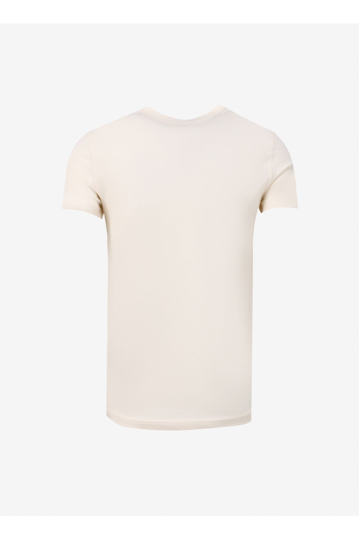 تی شرت نود مردانه یقه دوچرخه بژ نر MW0MW11797 Tommy Hilfiger