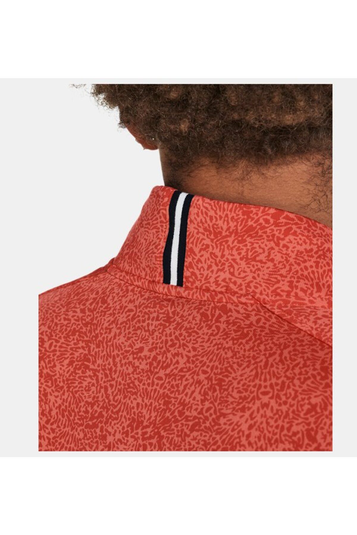تی شرت ورزشی نارنجی مردانه پلی آف آقایان طرح دار ¼ زیپ 811 Under Armour