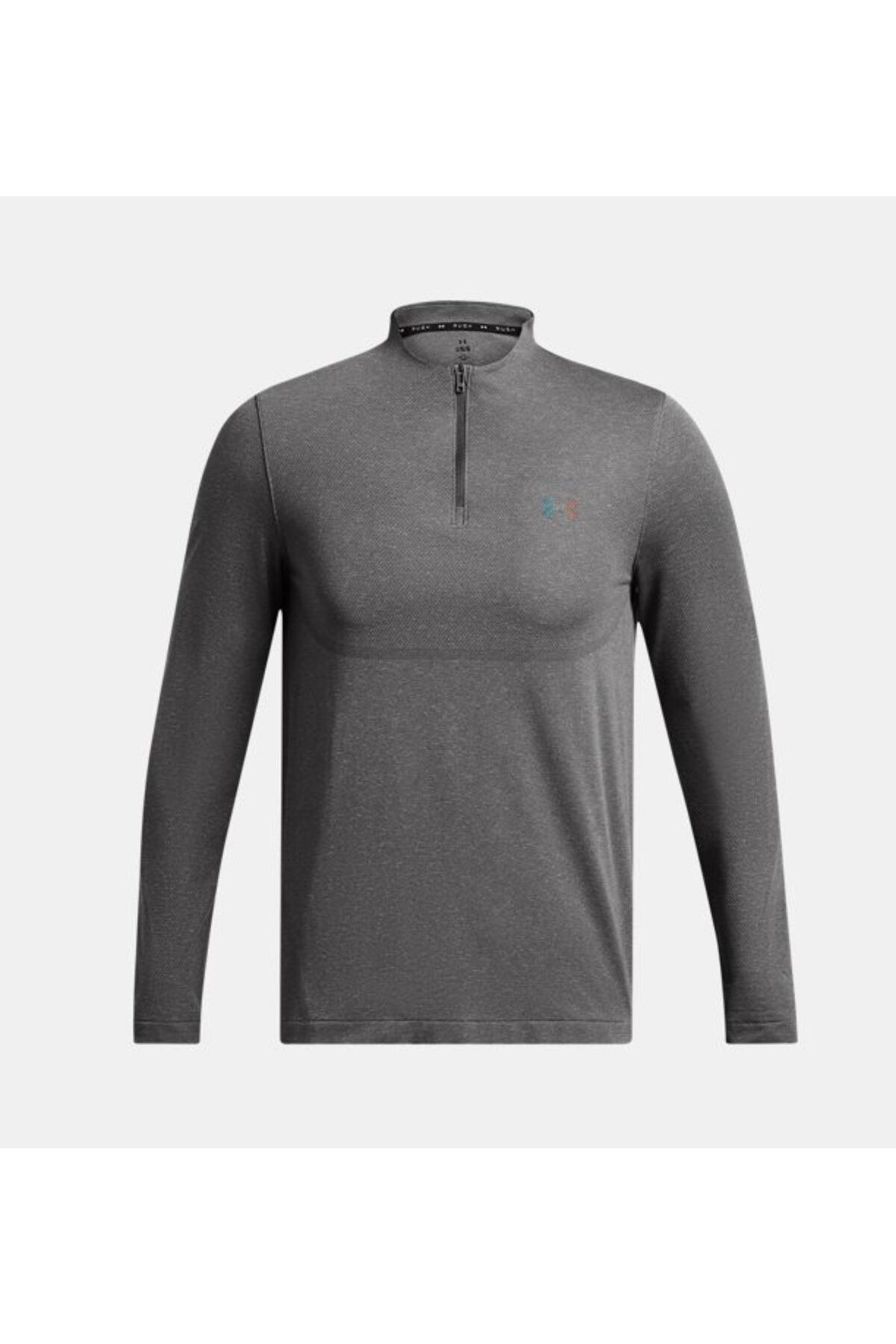 تی شرت ورزشی خاکستری مردانه UA ناپدید می شود نخبگان یکپارچه ¼ زیپ شده برتر 025 Under Armour