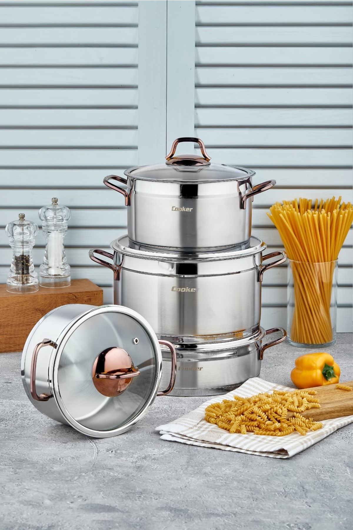Cooker Ozel Seri 8 Parca Paslanmaz Celik Tencere Seti Fiyat Yorumlar Trendyol
