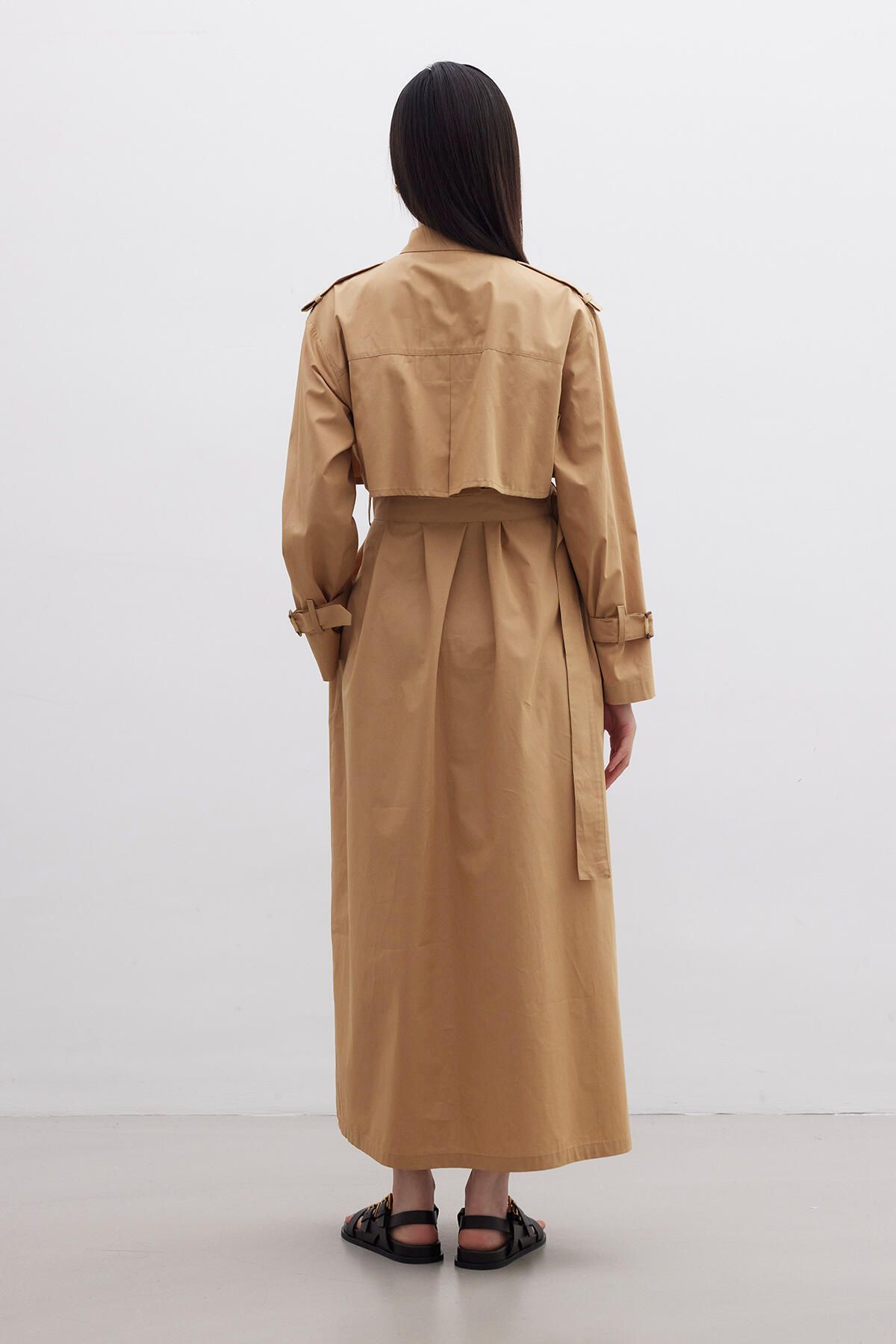 Manuka-Kamelfarbenes Trenchkleid 8