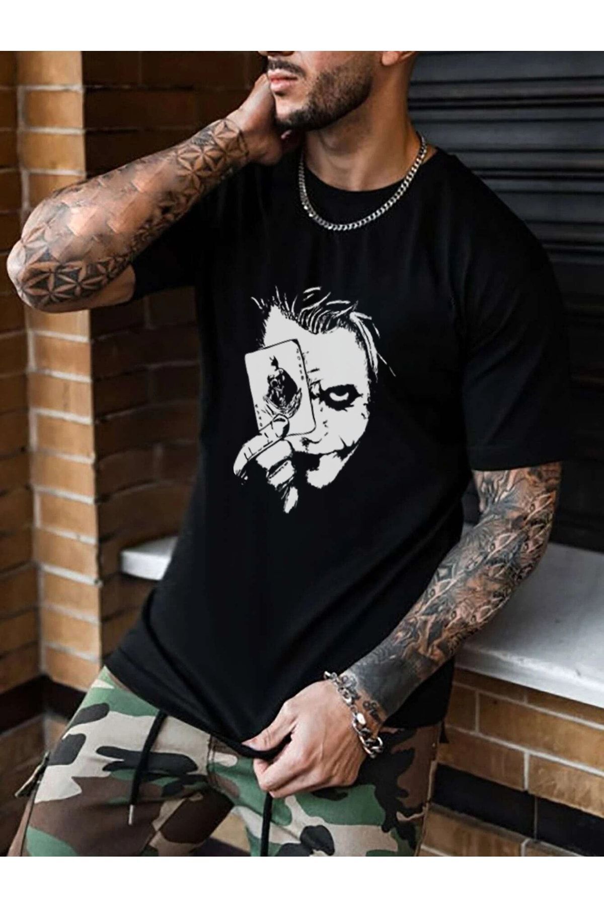 Jemo-Heath Ledger Joker Patterned Unisex T-Shirt 1