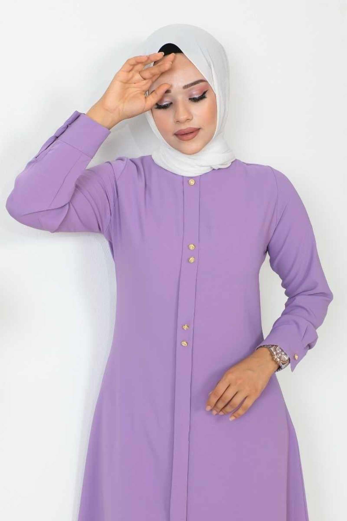 SGS-LILA Hijab Tunic - Button Detailed 4