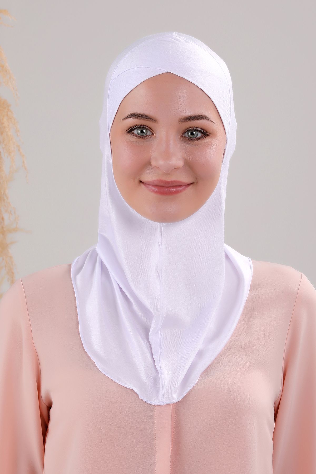 Melodi Scarf Hijab Pieptănat Ecru - Guler Sport Cross Sea And Pool Femeie - One Size