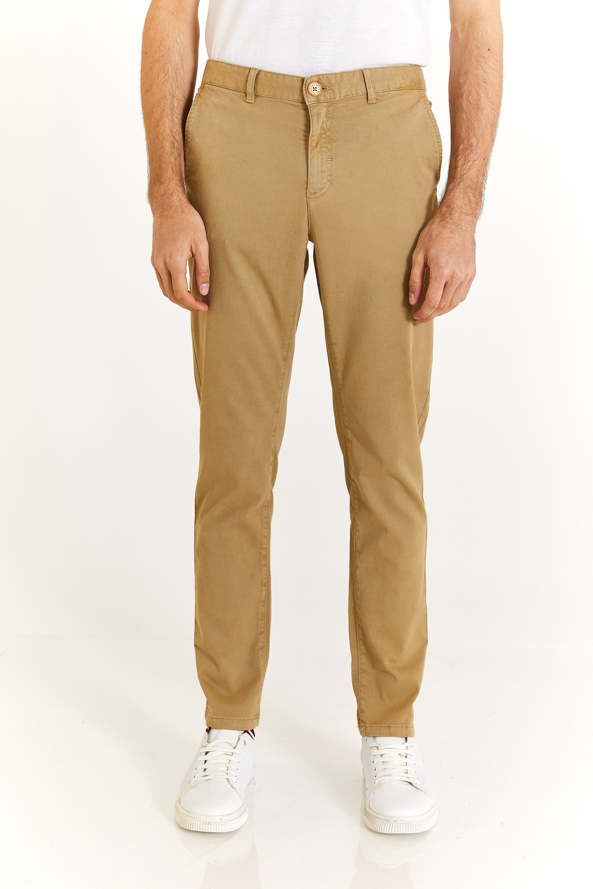 یو اس پولو شلوار چینی اسپورت اسلیمفیت مردانه پولو G081SZ078.000.1827454 GIRNO 183 LIGHT KHAKI