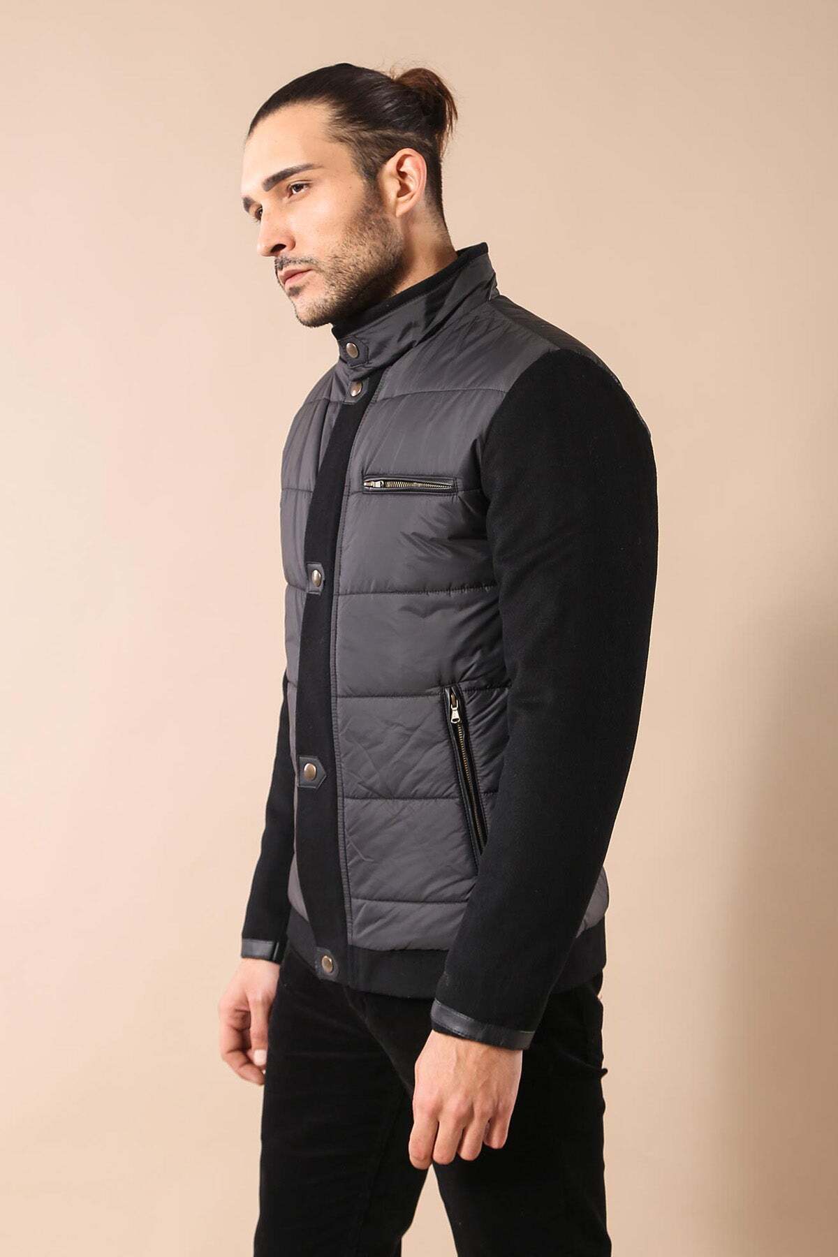 مانتو لحاف مشکی - ویسی — مشکی K-2255-101046 — تصویر 3 از 4