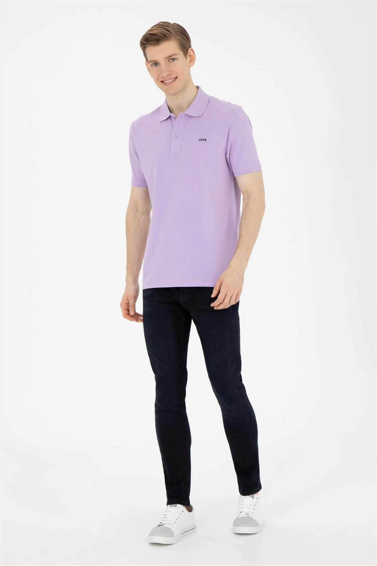 تی شرت یقه پولو قرمز مردانه پایه اصلی چوگان ASSN U.S. Polo Assn.