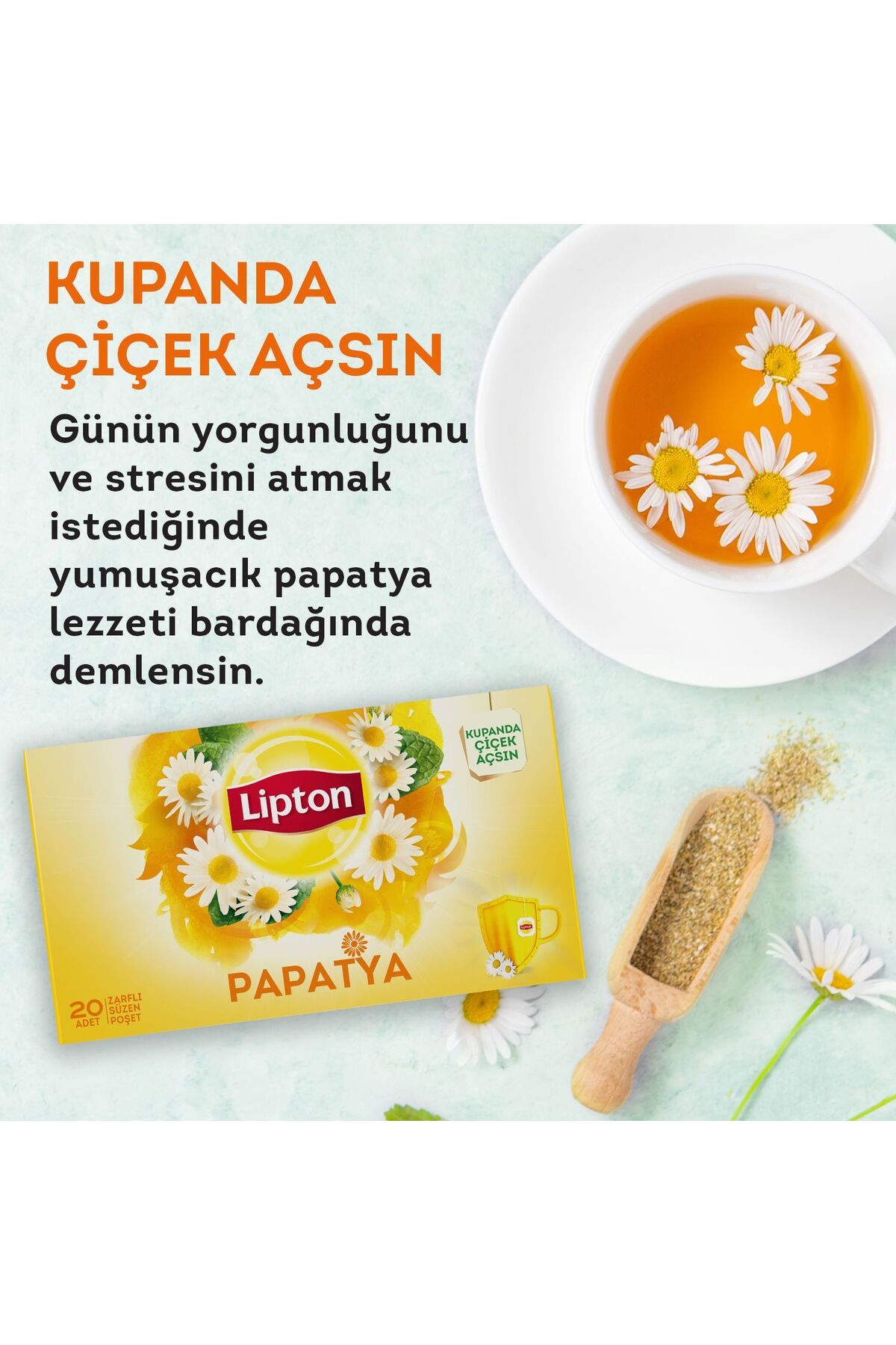 Lipton-Chamomile Tea 20 Cups Poset Cay X 4 Pieces 6