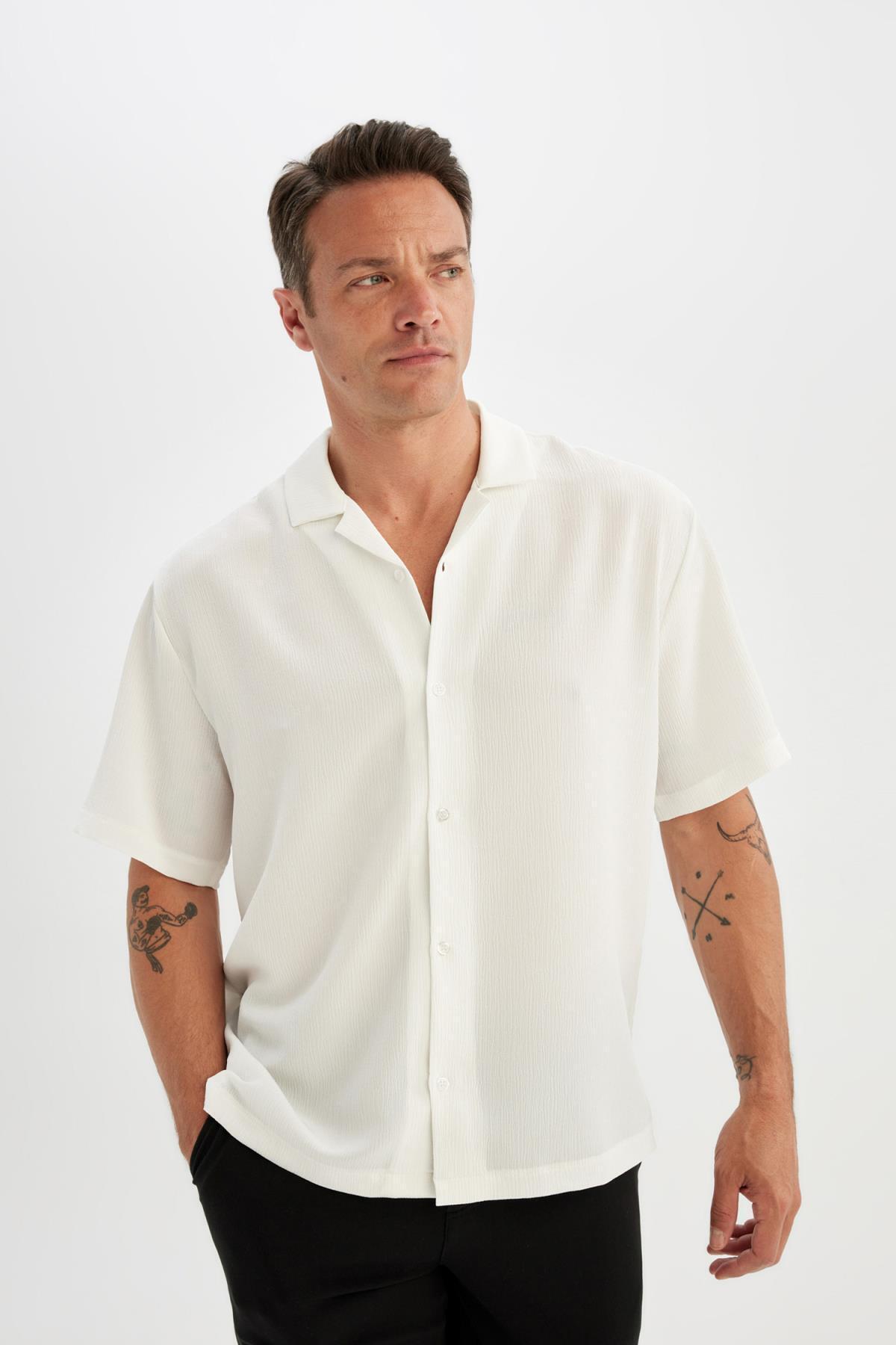 پیراهن مردانه دفاکتو | C7398AX24SM Defacto - Image 4