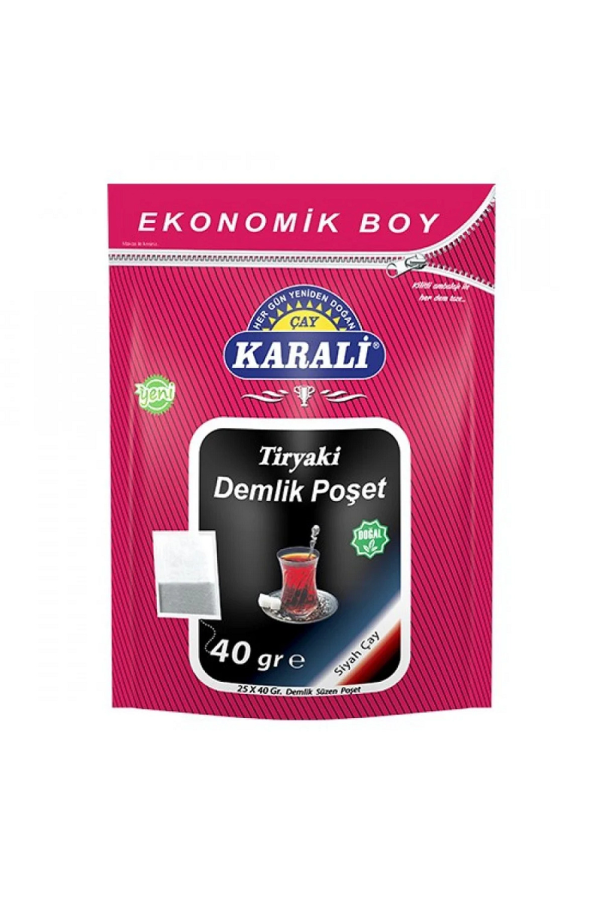 Karali Çay Karali Tiryaki Jumbo Demlik 25 X 40 Gr X 6 Adet