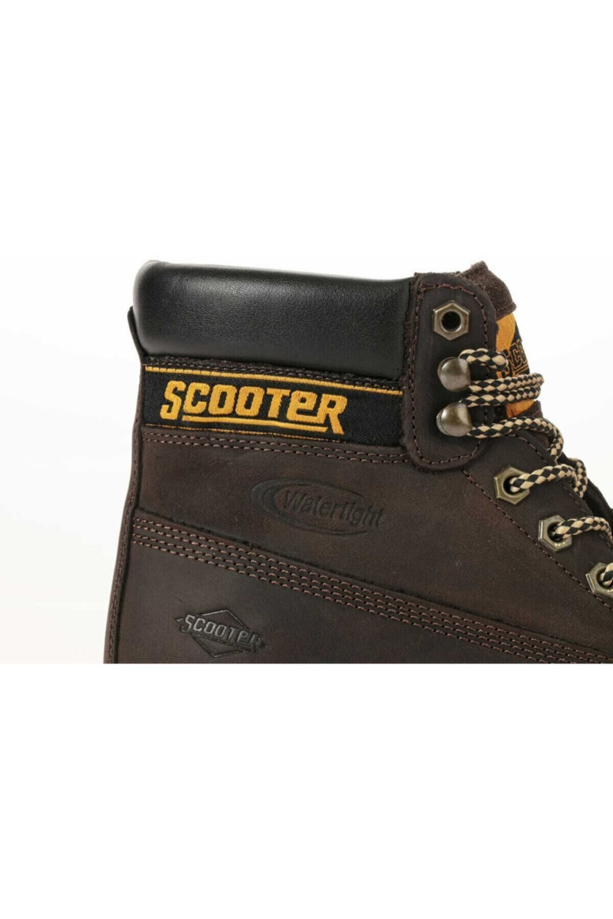 Scooter-Waterproof Leather Brown Men's Boots M5130nka 44 5