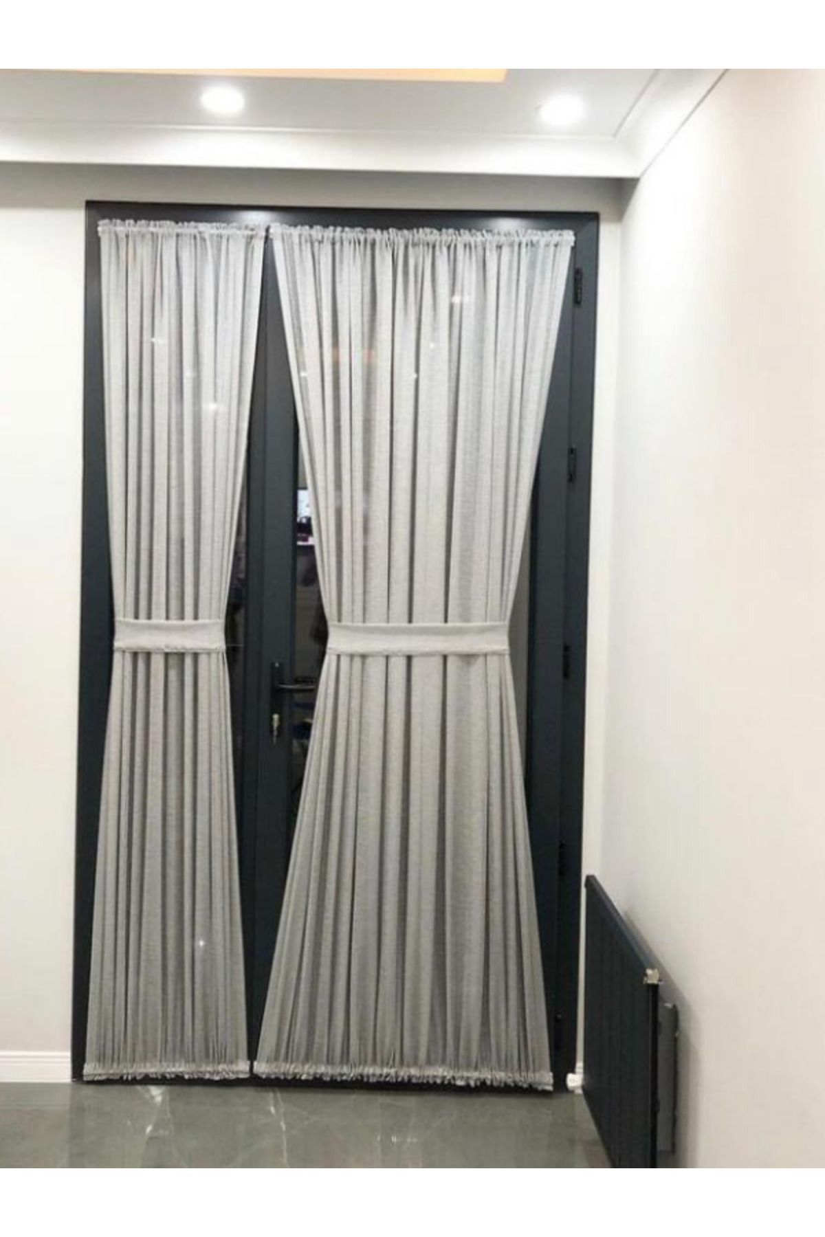 perhal perde ve halı-Perdele fluture, perdea cu tijă de briză, perdea din tul pentru ușă-fereastră Perdea din tul de bucătărie, tije de briz incluse 2