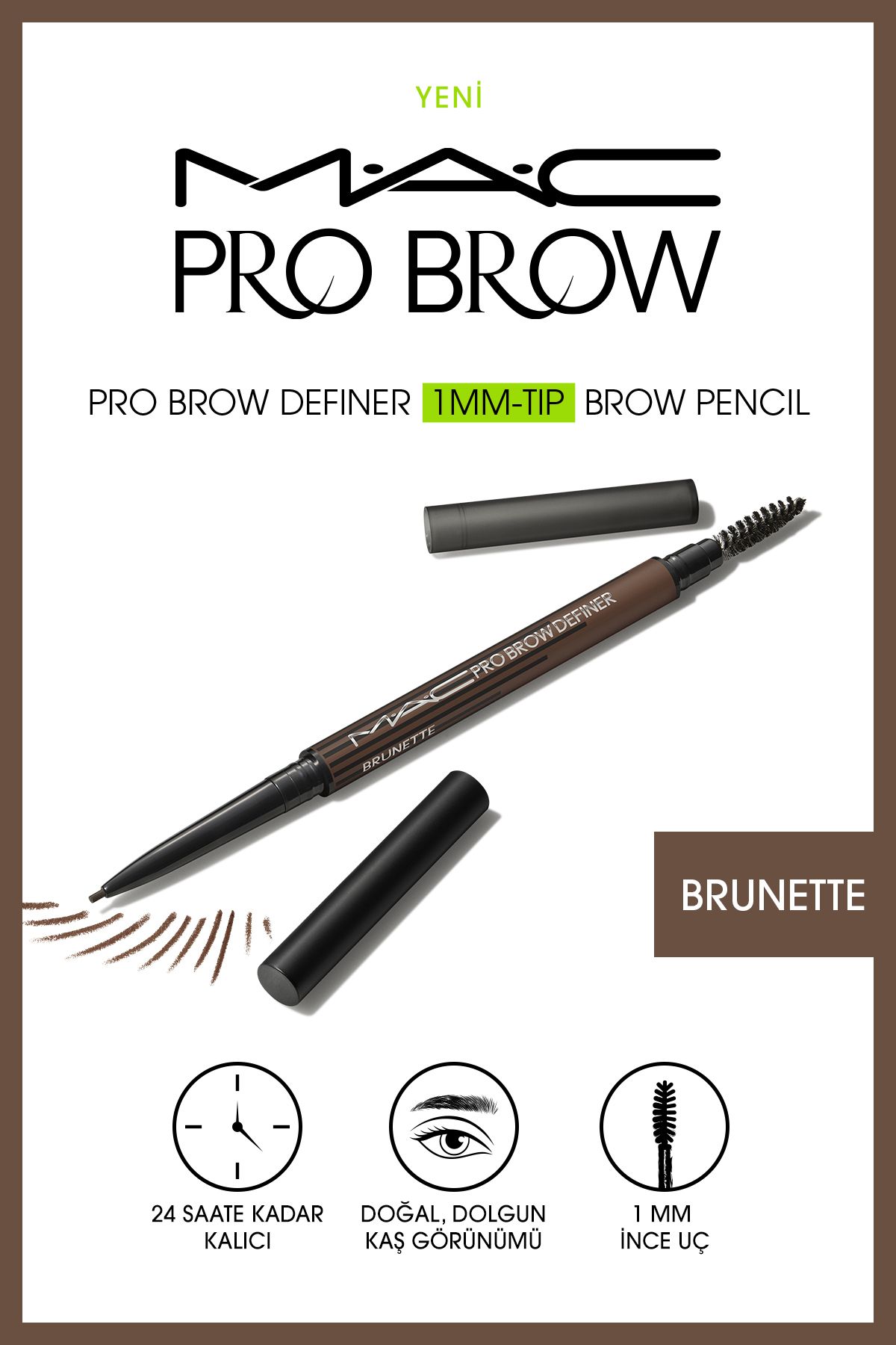 Mac M·A·C Pro Brow Definer Карандаш для бровей типа 1 мм – BRUNETTE 123865