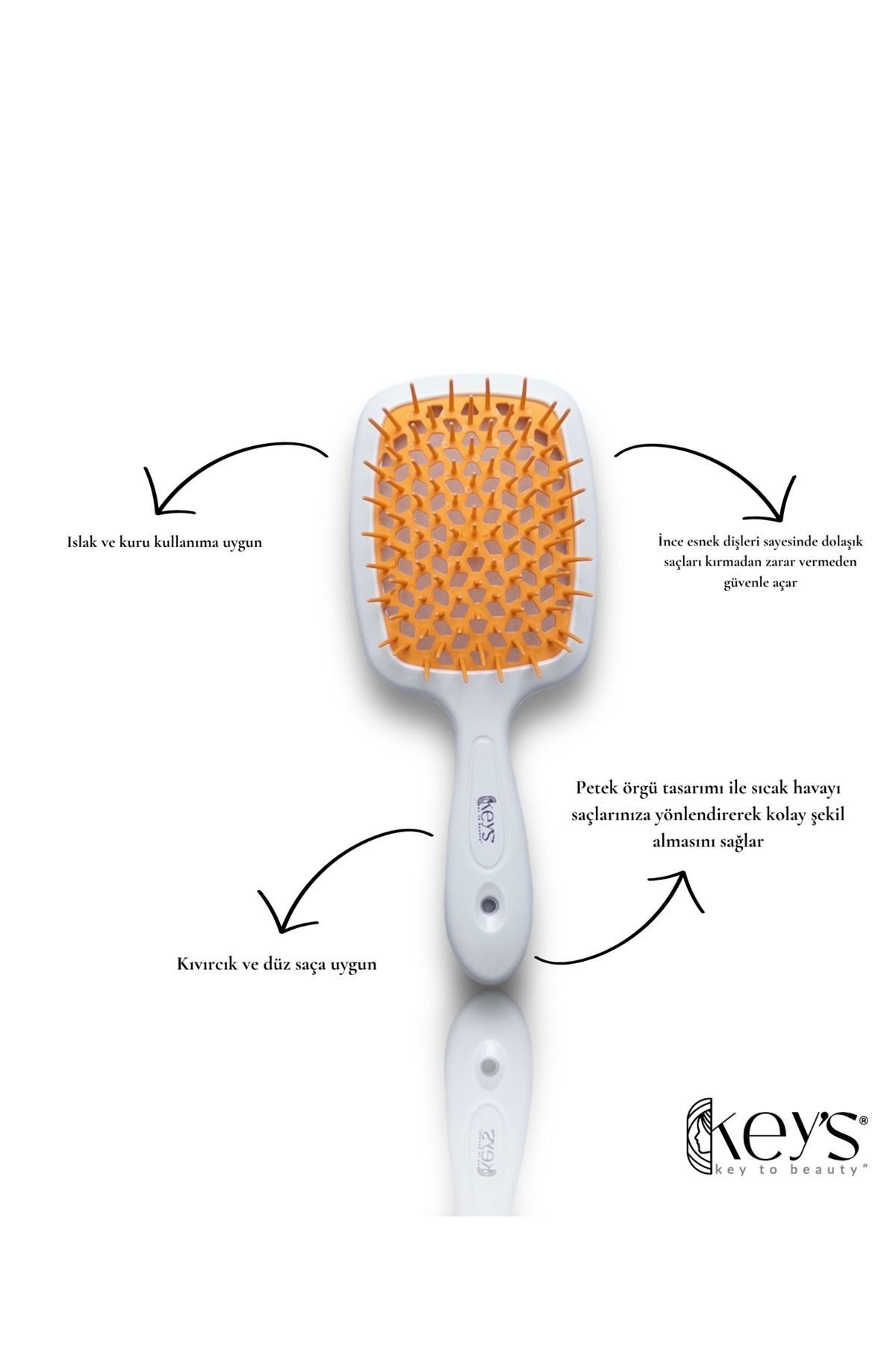 برس مو مربع مجیک با قابلیت تهویه Keys to beauty