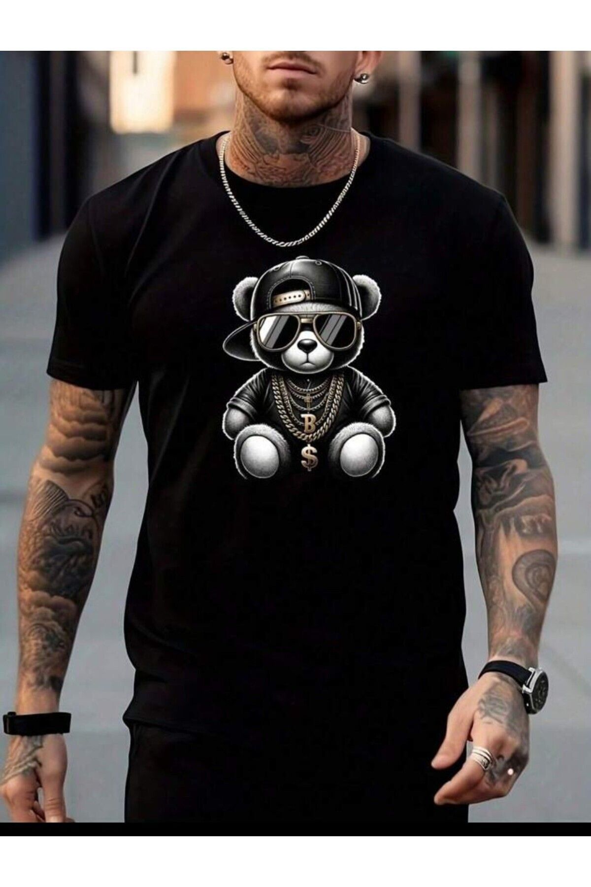 TRENDKOLİK-Trendkolik - New Teddy Bear Printed, Oversize, Crew Neck, Unisex T-shirt 1