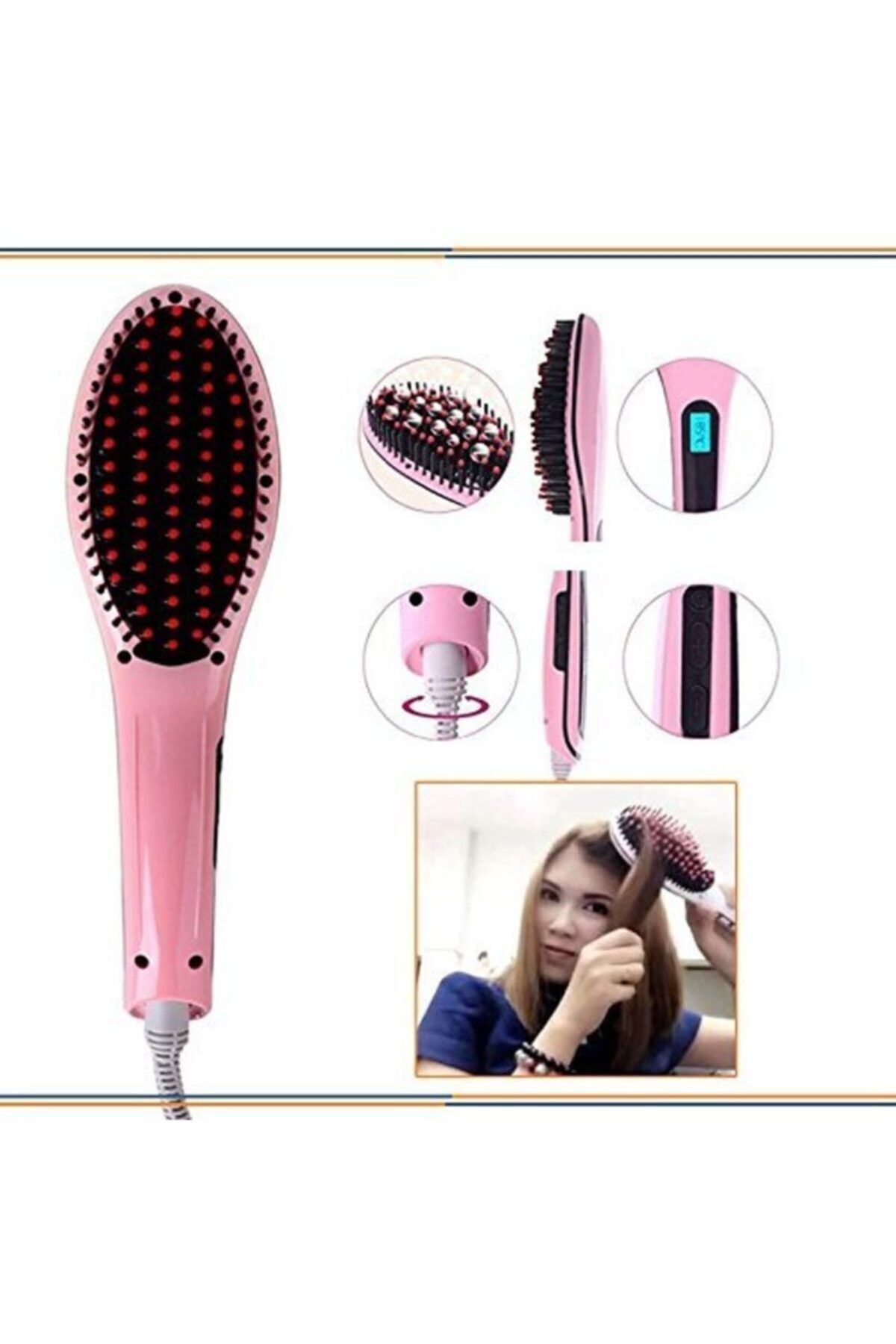 Raicon Professional Electric Hair Straightener Fast Hair Straightener Comb Trendyol