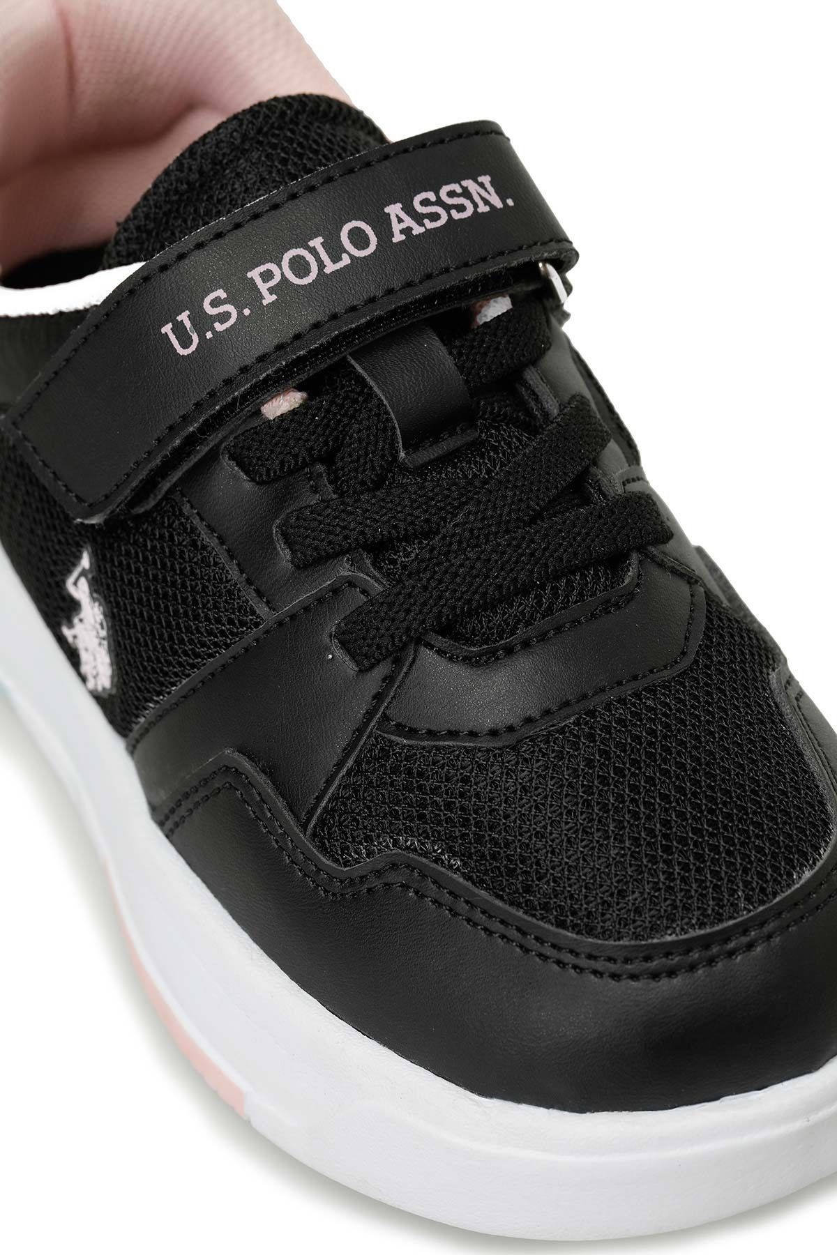 اسنیکر مشکی دخترانه و بچگانه دیوید جونیور 4FX کفش ورزشی دختر سیاه U.S. Polo Assn.