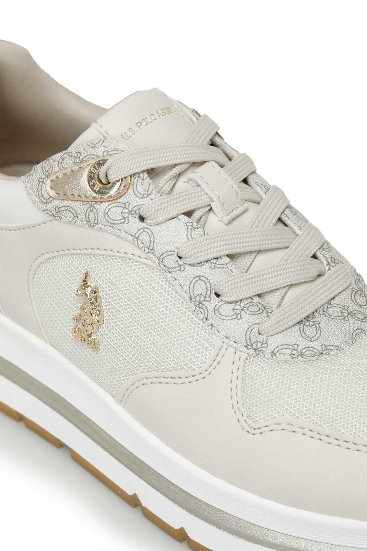 اسنیکر نود زنانه کفش ورزشی Beige اورجینال U.S. Polo Assn.